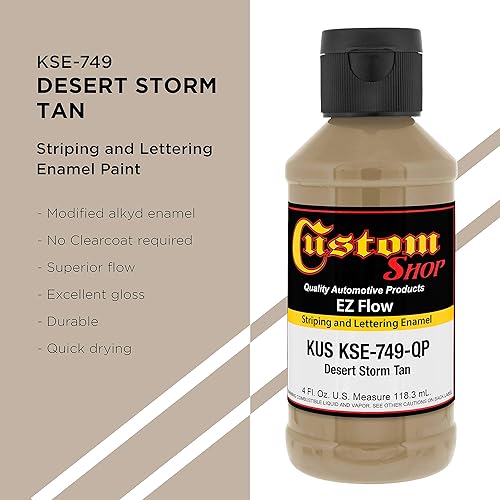 Vista 67 de Custom Shop KSE757-QP Triple Black - Pintura esmaltada EZ Flow a rayas y letras – 4 onzas