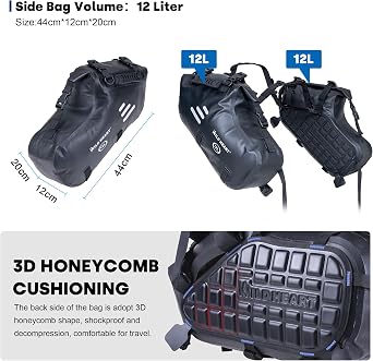 WILD HEART Motorcycle Saddlebags Waterproof 24L 36L 50L Motorcycles Side Saddlebags Pannier Bag Trunk Motorcycle Accessory