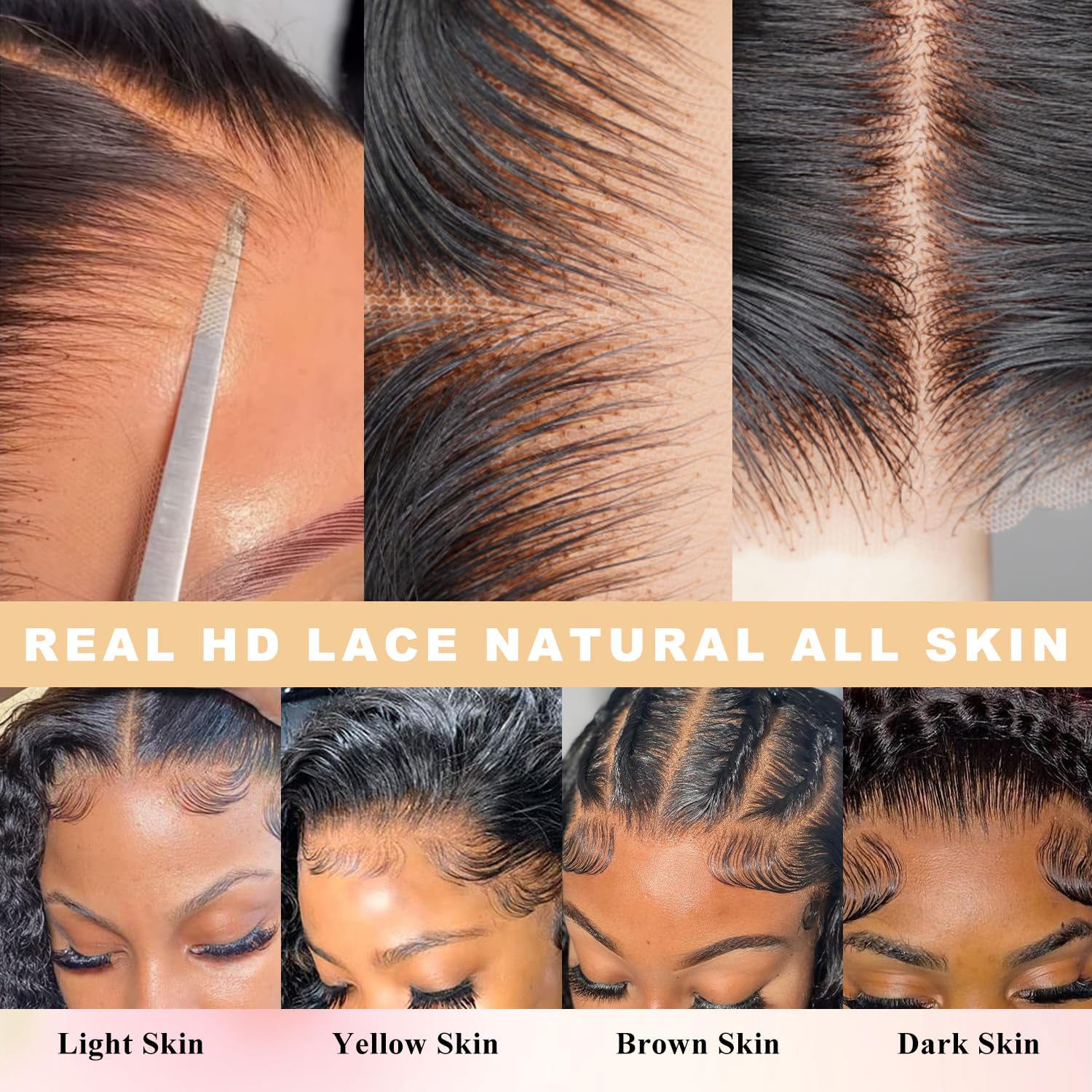 SFD Glueless Wigs Human Hair Pre Plucked Pre Cut 7x5 Hd Lace 220% Density Deep Wave Lace Front Wigs Human Hair Wear And Go Curly Wig Black Loose Wave 28 Inch