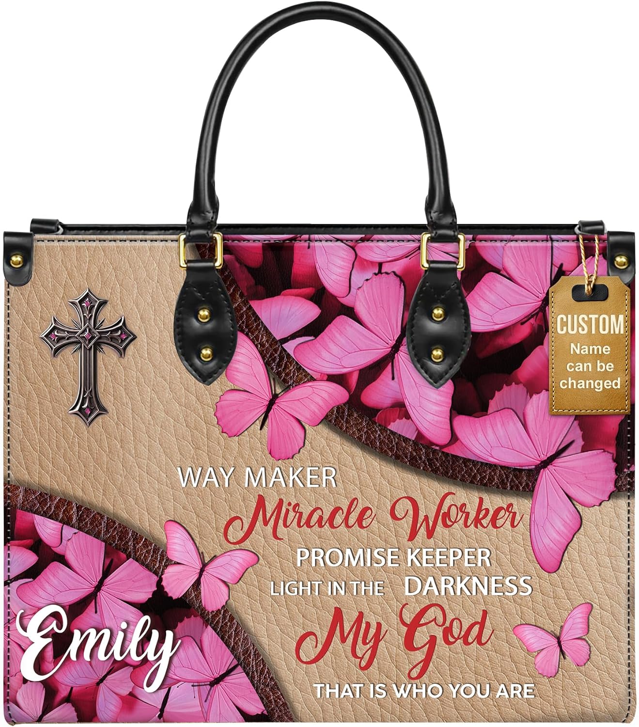 Personalized Leather Handbags with Name Zipper – Kuwait Ubuy