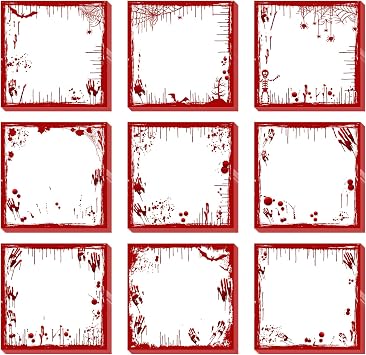 9 Pieces Halloween Sticky Note Halloween Blood Note Pads 450 Pieces of Self Adhesive Removable Memo Pads, 50 Sheets Each for Halloween School Office Home Students Teachers Presents