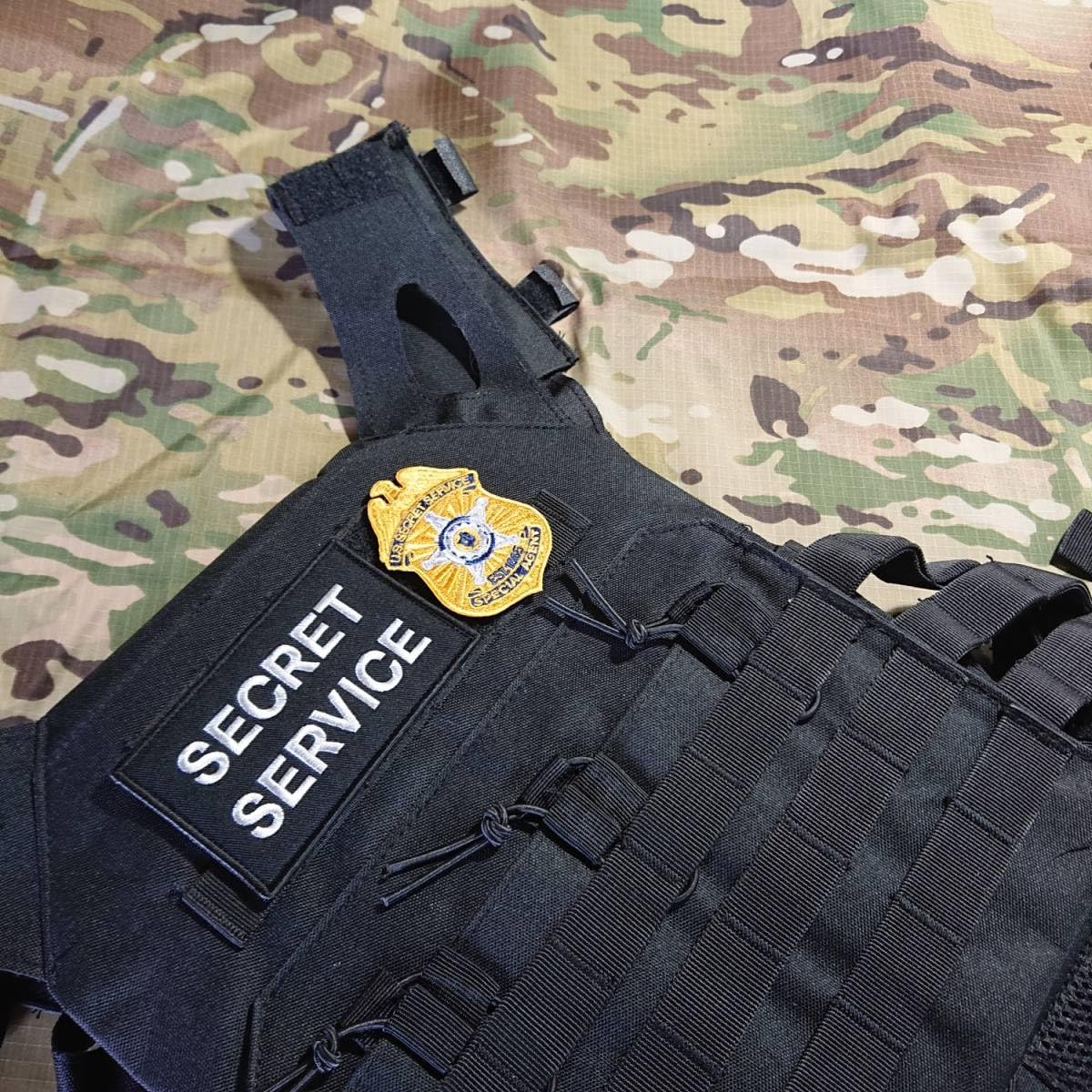 Amazon.co.jp: シークレットサービス ポリスバッジ型パッチ ワッペン