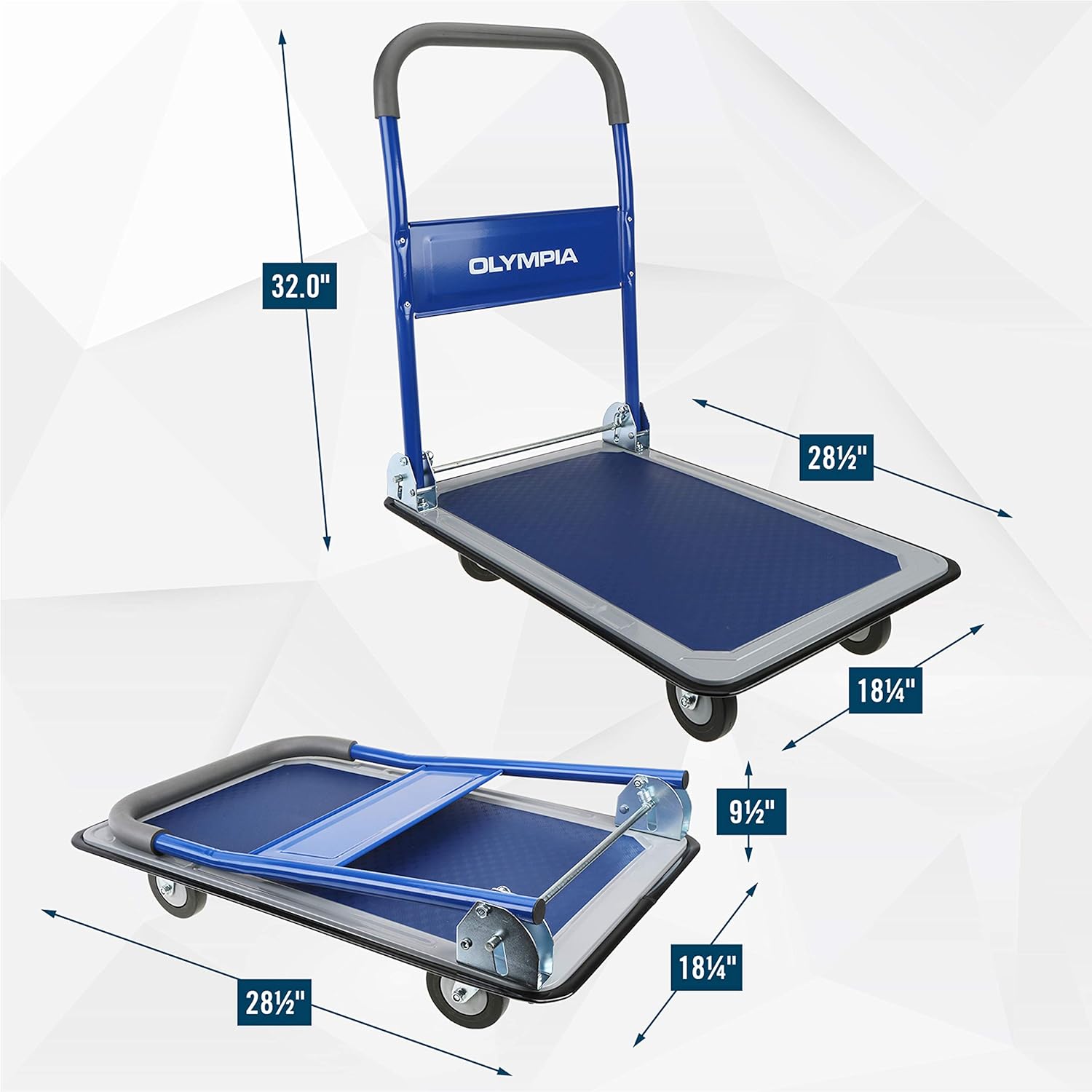 Olympia Tools - 350LB Capacity Platform Hand Truck (Charcoal/Blue) : Everything Else