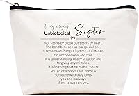 Vista 92 de LIBIHUA Bolsa de maquillaje para mujer, bolsa de cosméticos regalos para ella, bolsa de viaje femenina, Beige natural, 283-a mi increíble tía futura