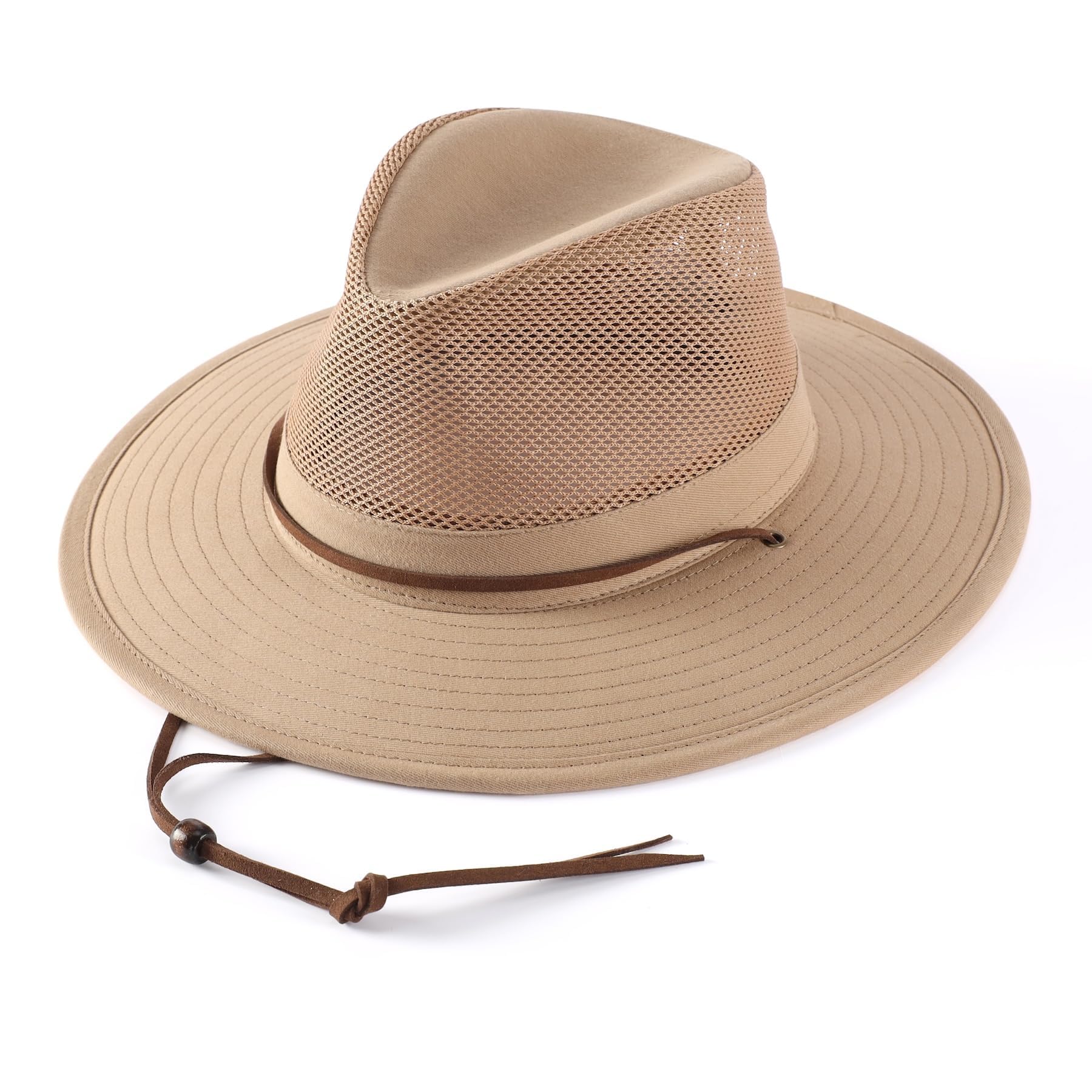 Home Prefer Chapeau Fedora d'été en coton à large bord pour homme et femme - Protection solaire UPF 50+ pour la pêche et la randonnée