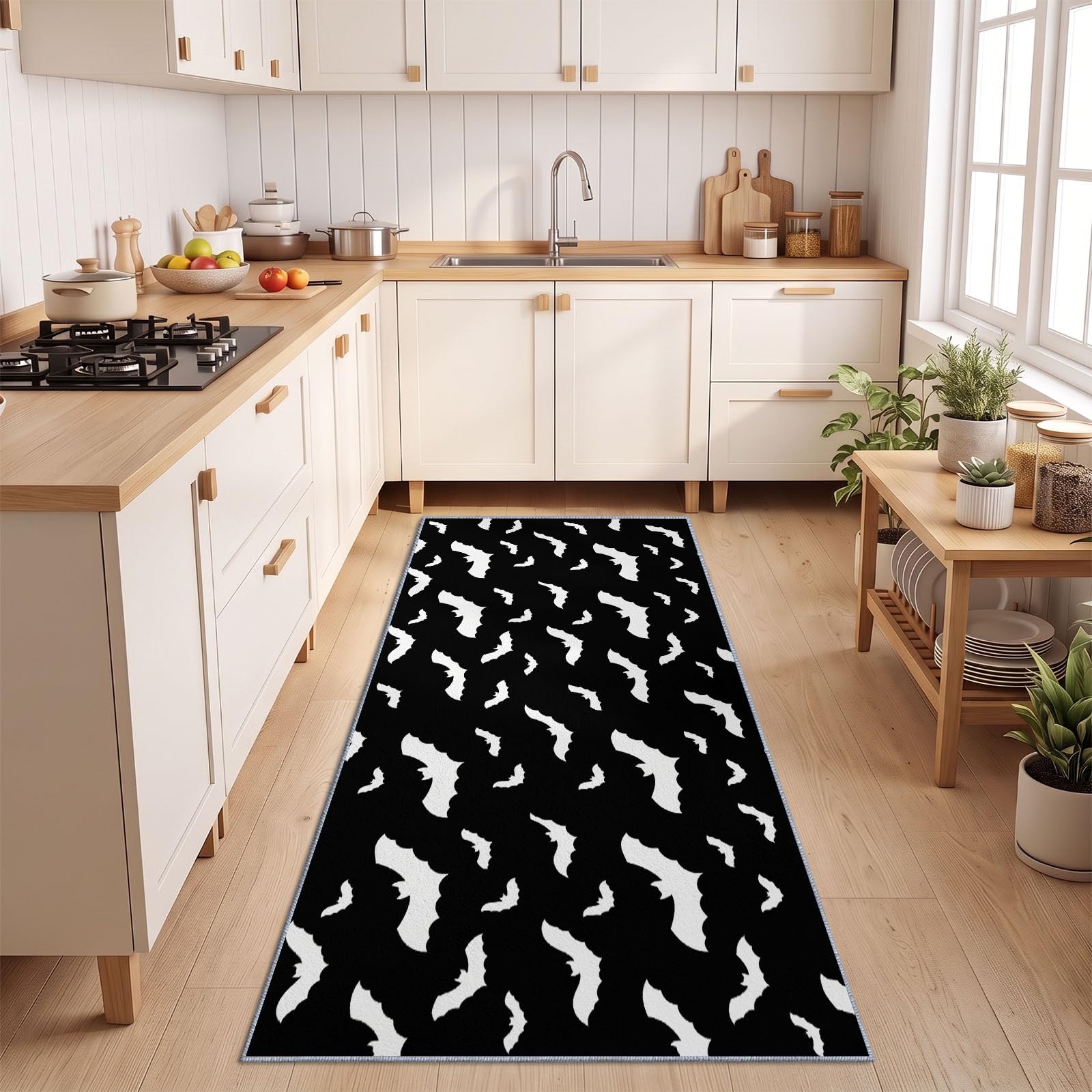 Kreskówka sylwetka nietoperza dywanik do przedpokoju 60 x 150 cm