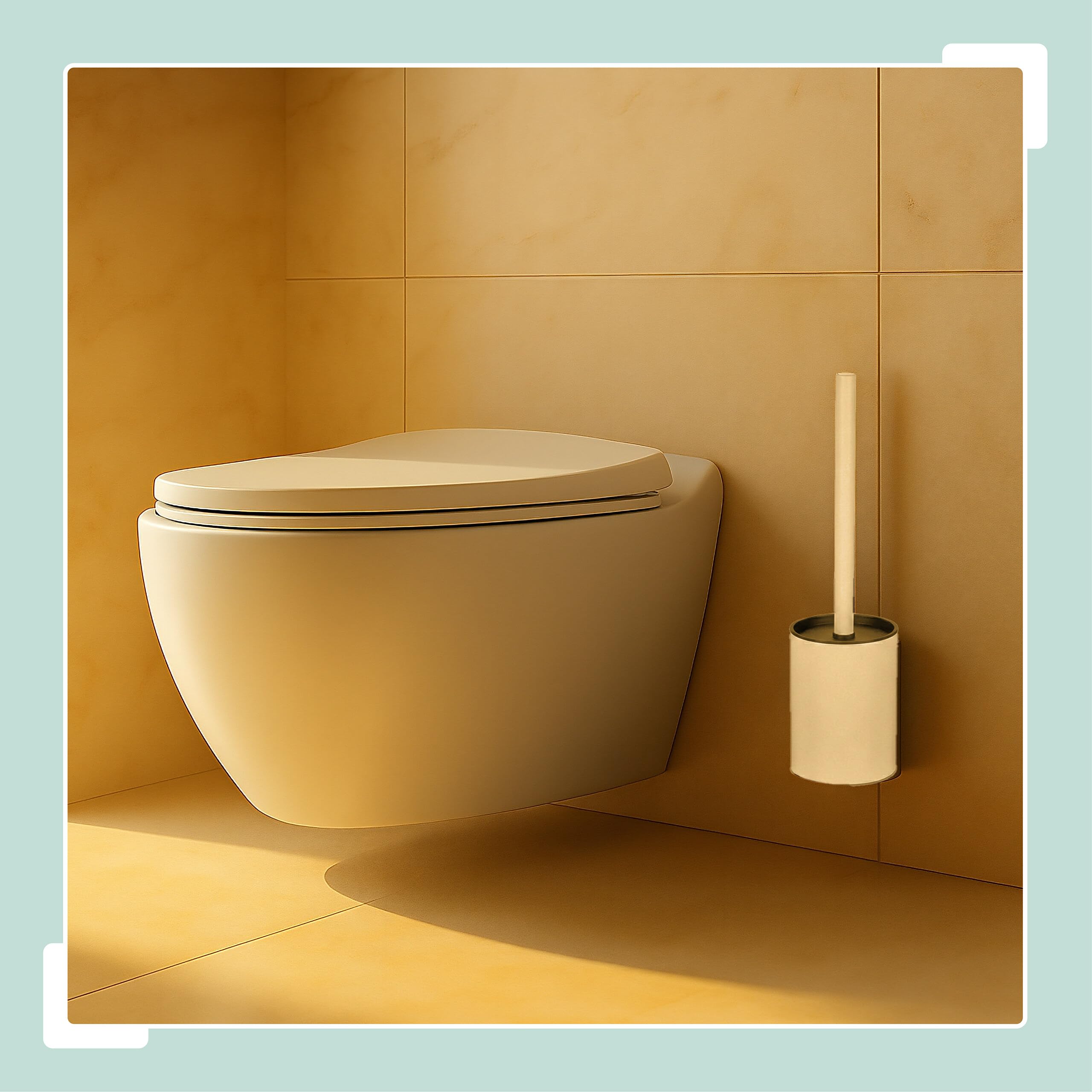 Relaxdays Szczotka toaletowa do montażu na ścianie, do klejenia, wys. x szer. x gł.: 40,5 x 9 x 10 cm, szczotka do WC, stal nierdzewna, tworzywo sztuczne, biała