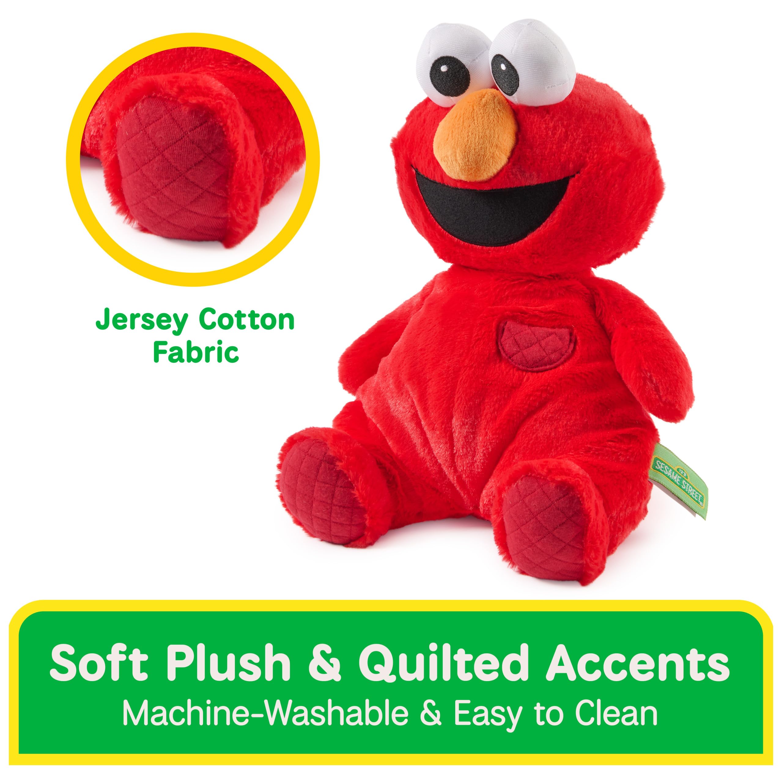 GUND Sesame Street, peluche ufficiale Oh So Snuggly Elmo, Muppet, giocattolo sensoriale, animali di peluche per neonati e neonati, rosso, 31,8 cm