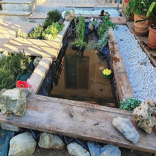 Miniatura 2 de Revestimiento de estanque de 0.005 in de alta elasticidad Forro de estanque personalizable plegable fácil corte estanques Membrana seguro ideal para