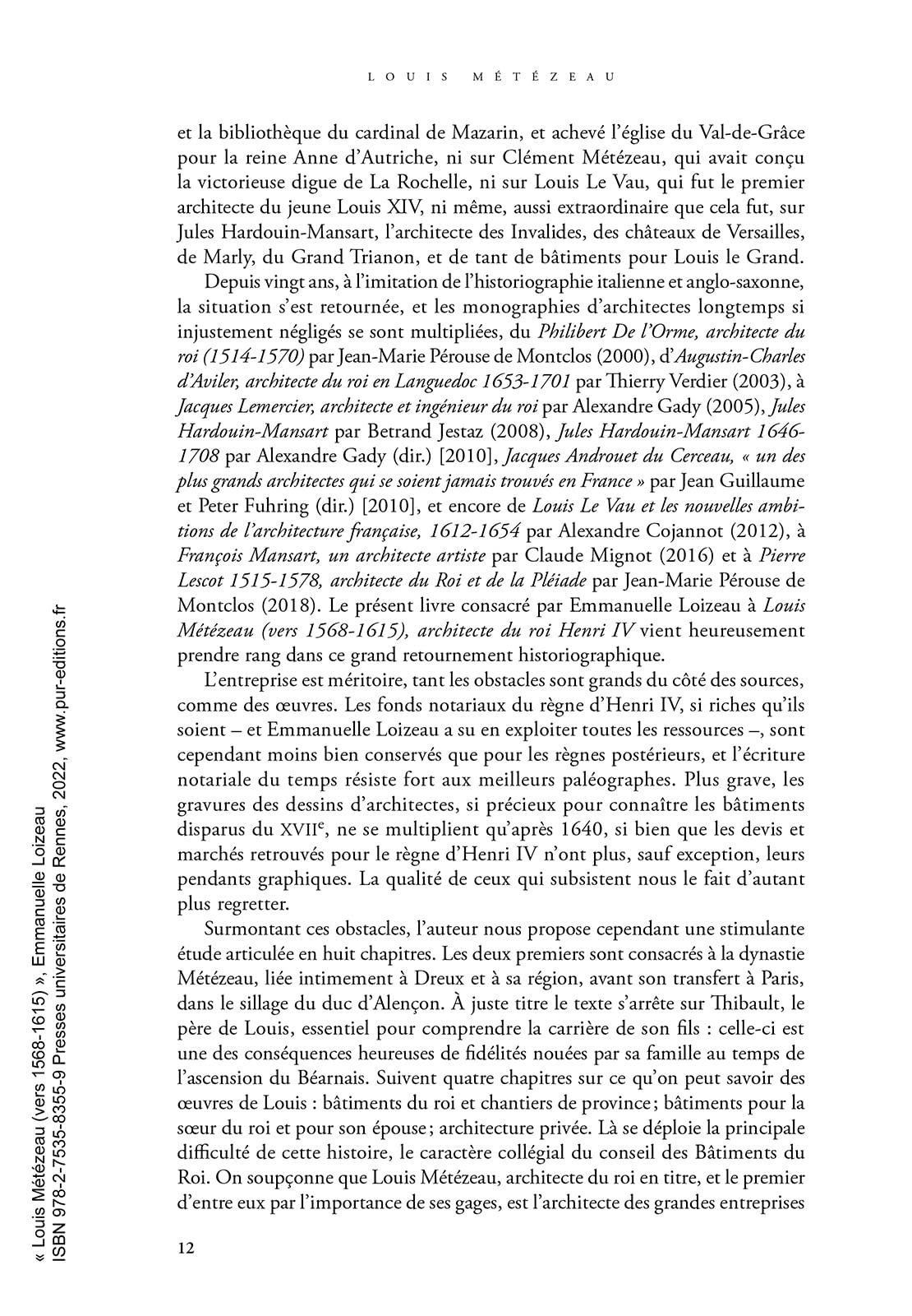 Louis Métézeau (1568-1615): Architecte du roi Henri IV