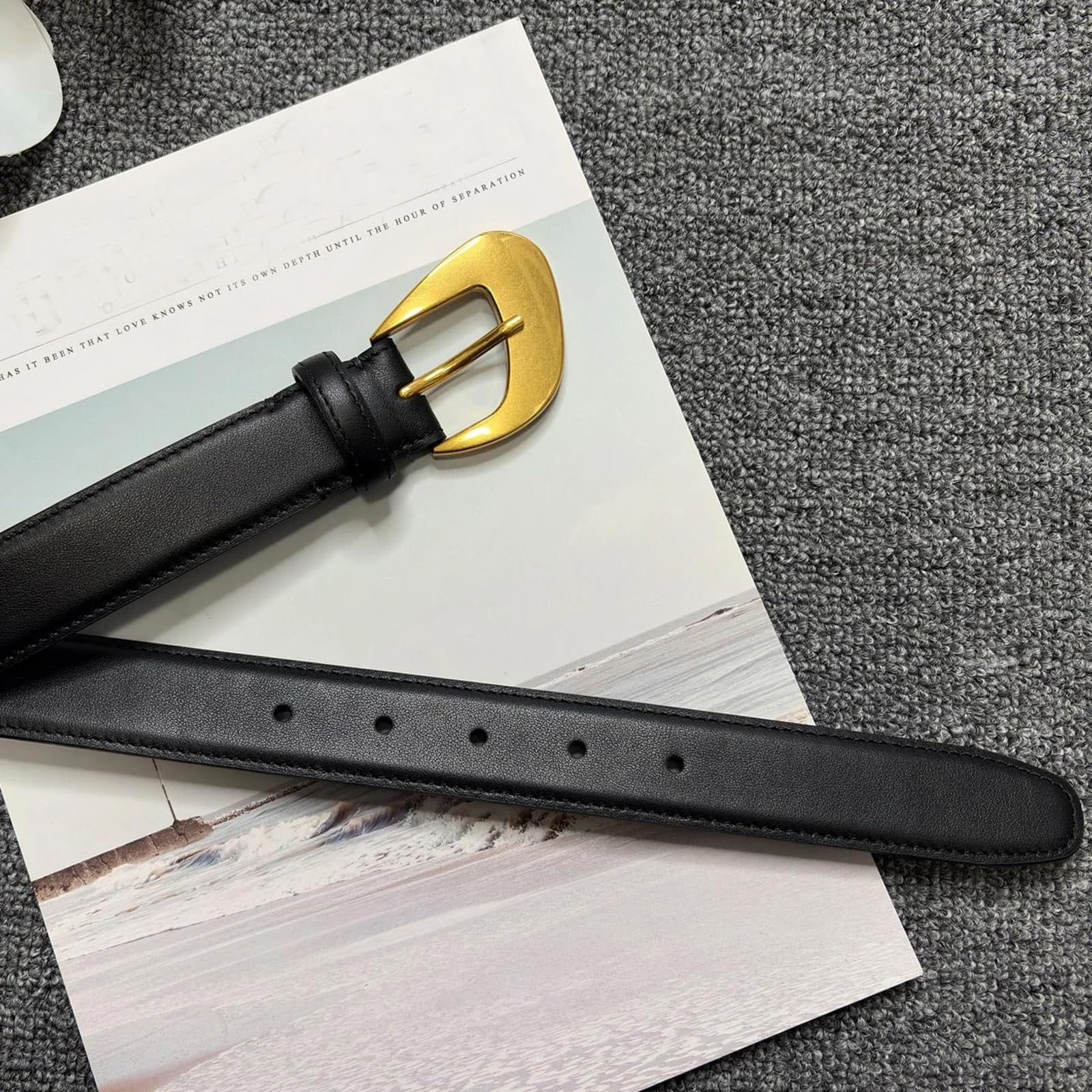 Hebilla De Pasador De Cuero Genuino Para Cinturón De Mujer De 3 cm (1,2 Pulgadas) Para Jeans, Pantalones, Vestidos Y Faldas.
