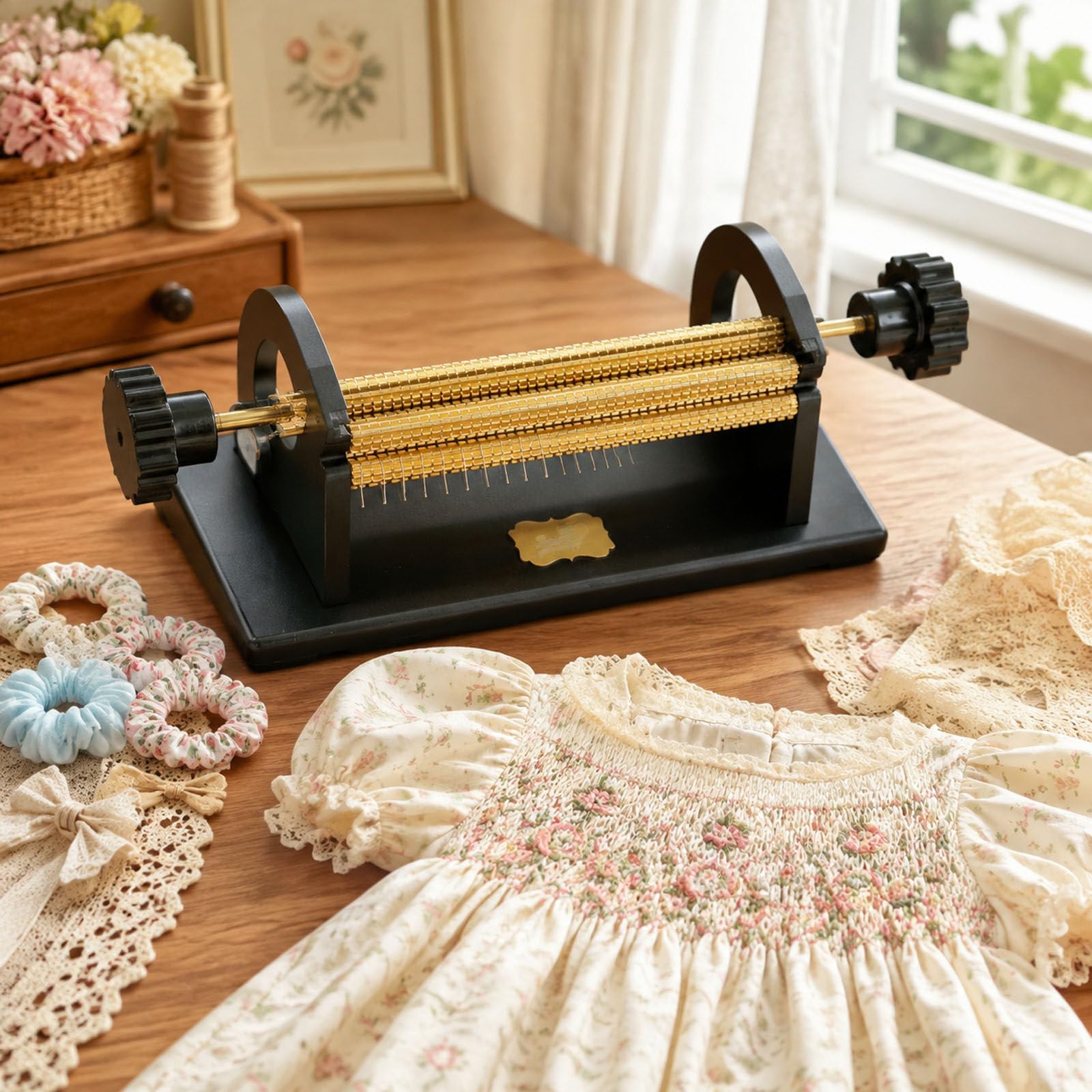 Macchina per cucire pieghe, macchina per arricciare a 24/32 file 24Rows | Con aghi, densità/profondità regolabile, per fai da te, cucito, abiti da sposa, abiti da ballo, costumi, artigianato