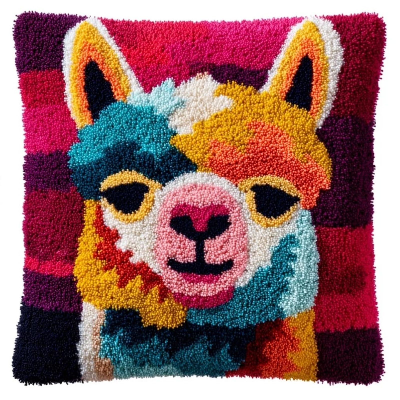AxiangziK Beginners DIY Crochet Pillow Kit,Animal Alpaca