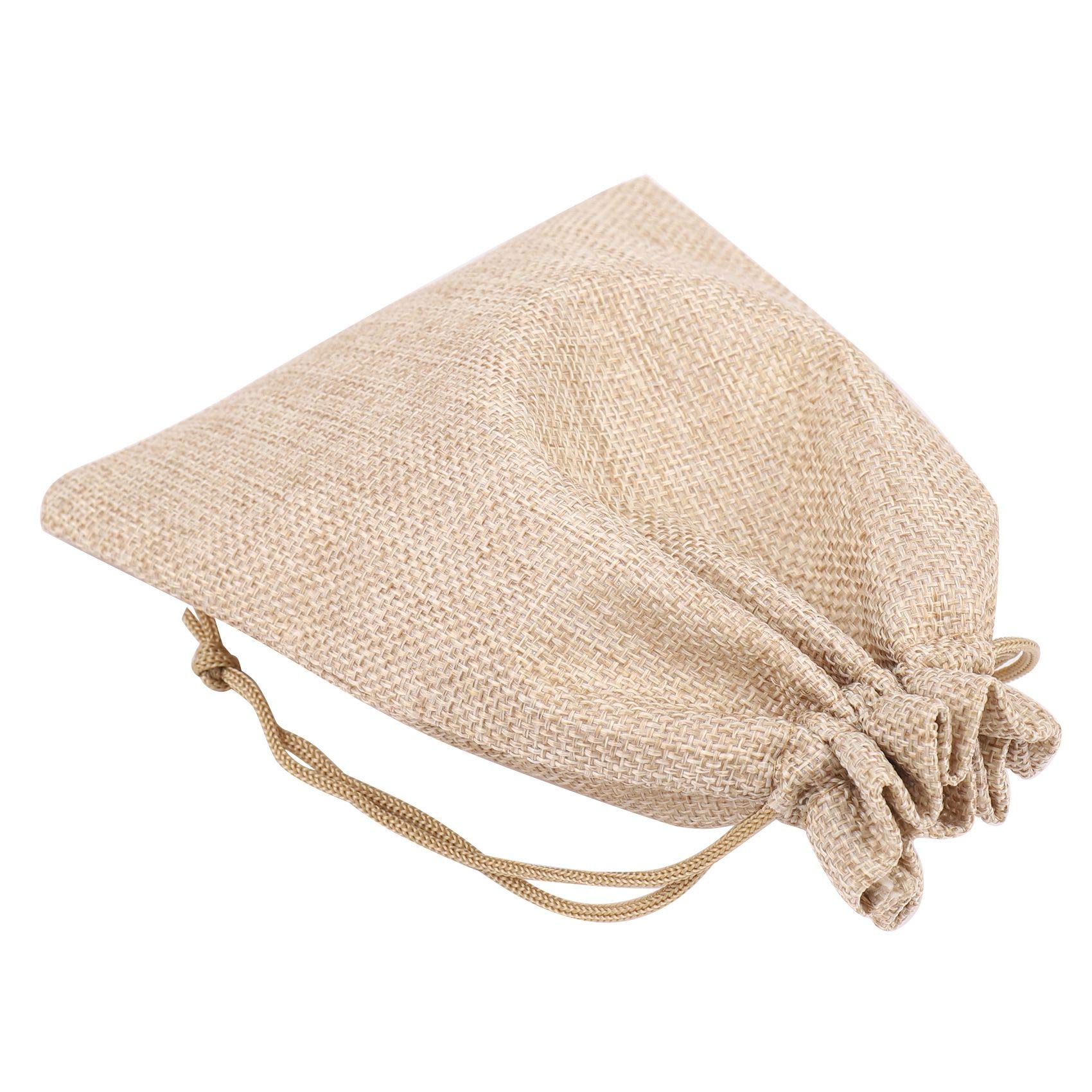 Oikabio 100 sztuk – woreczki do pakowania ze sznurkiem, 13 x 18 cm, opakowanie prezentowe, do przechowywania, płótna, na biżuterię, worki na wesele, prysznic, urodziny, Boże Narodzenie