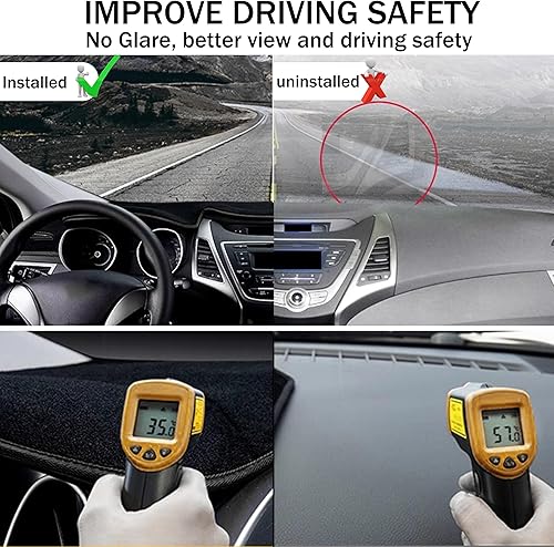 Miniatura 9 de SENSHINE Cubierta de tablero de instrumentos para Toyota Tacoma 2016-2022 2023, cubierta de consola central, protector de alfombra, protector solar,