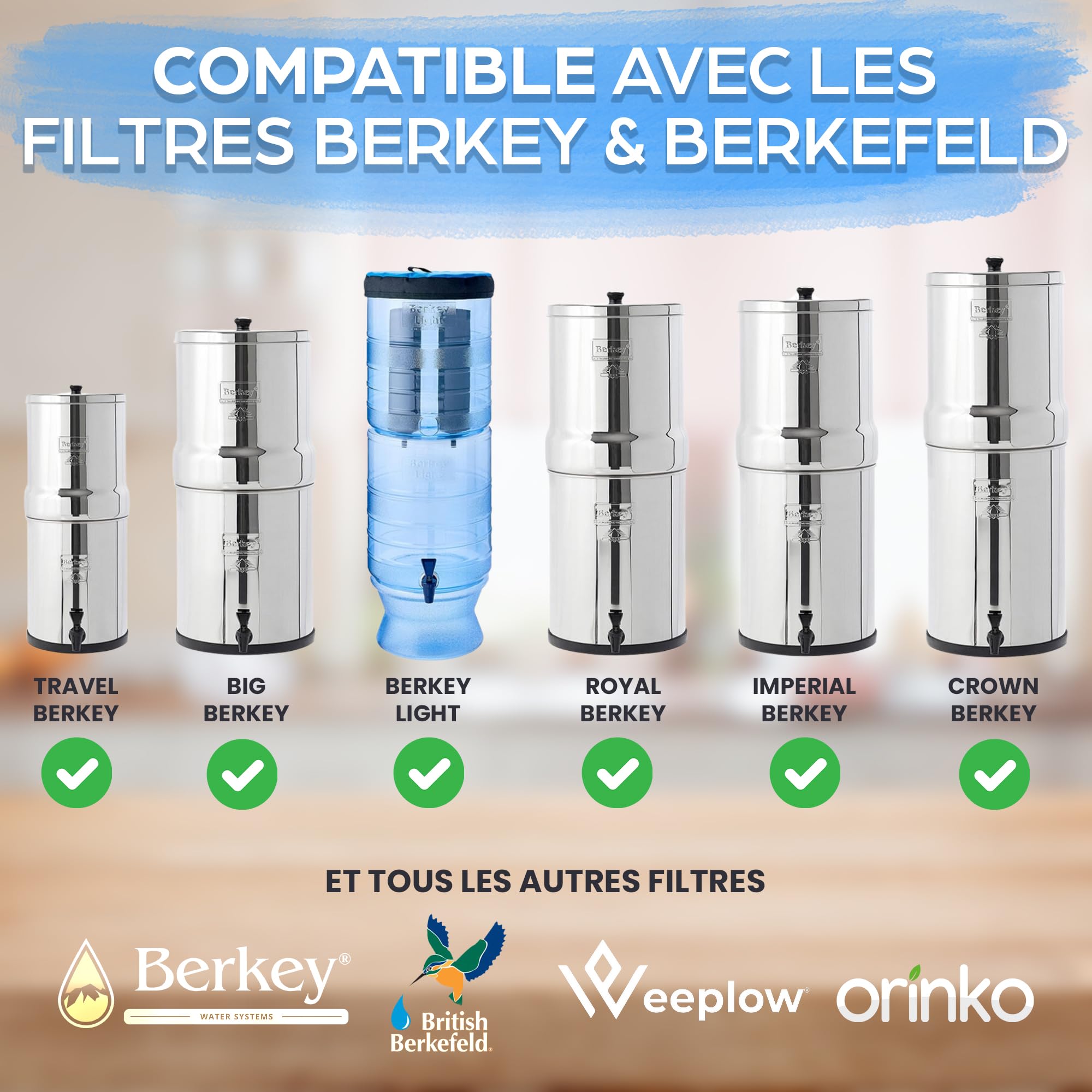 ORINKO Robinet Fontaine à Eau Inox 304 Remplacement pour Filtre Berkey Accessoire Purification Sans Plomb