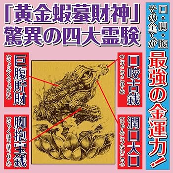 Amazon.co.jp: 金運アップ 「黄金蝦蟇財神護符」 風水 開運