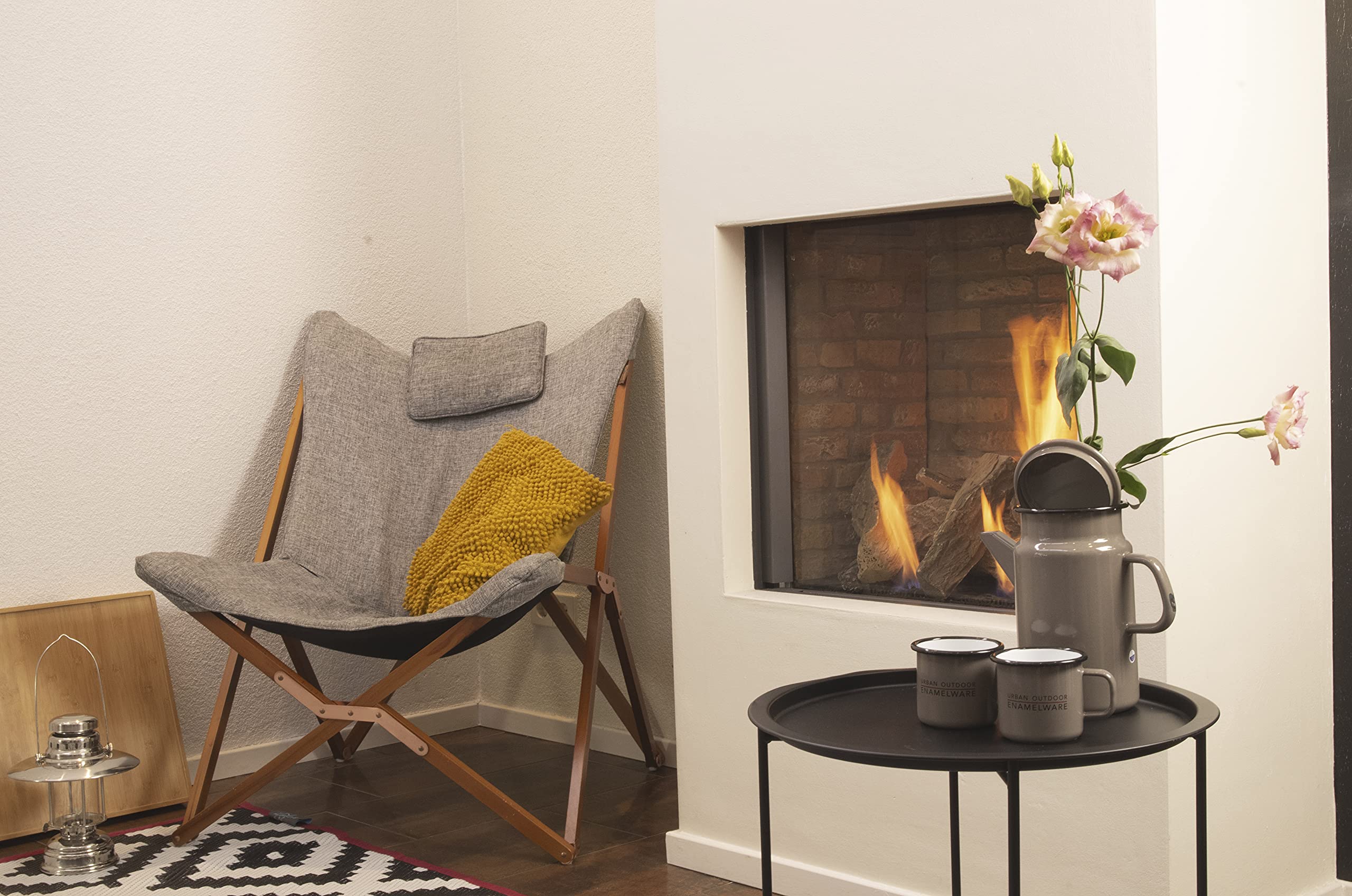 Bo-Camp - Urban Outdoor - Fauteuil Relax - Bloomsbury - L - Polyester Oxford - Gris