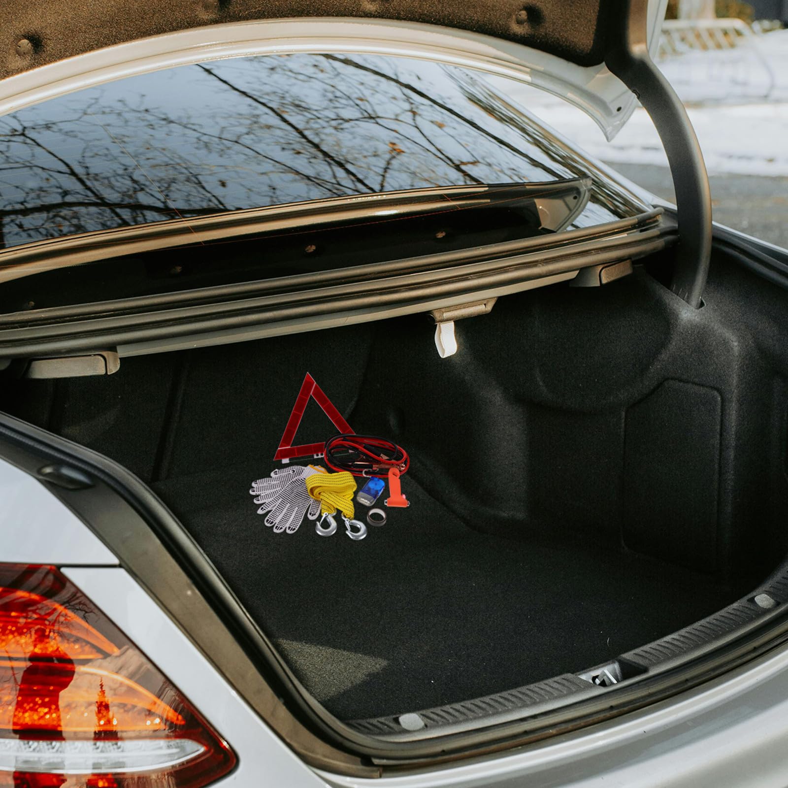 Zerodeko Ensemble D'outils Multifonction pour Voiture en Abs, Caoutchouc et Métal, 1 Set Prêt pour Inspections et Urgences Véhicules
