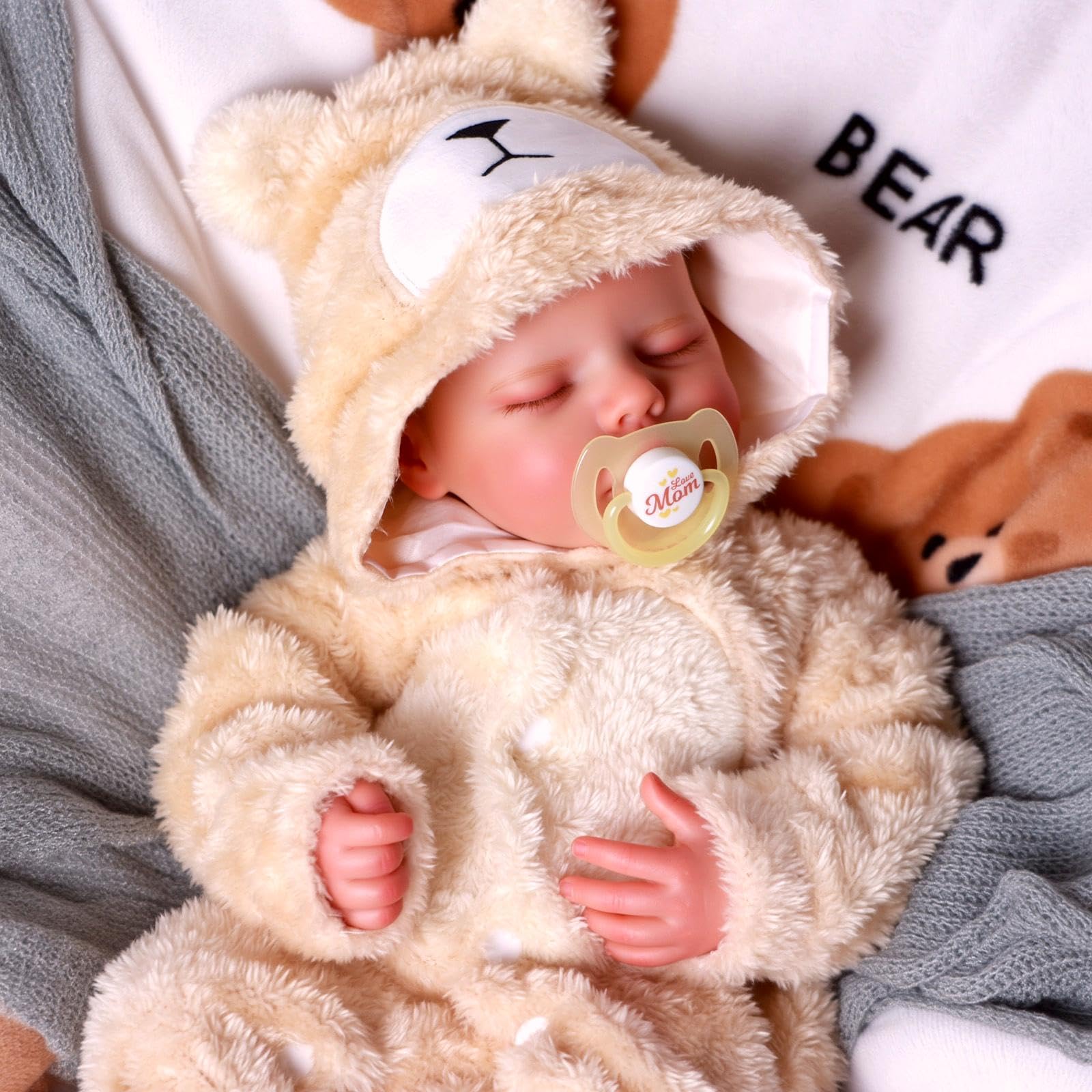BABESIDE Bambole Reborn Bambina 43cm Arti in Vinile Realistici Bambole | Bambole Reborn Realismo sorprendente, Morbido e coccoloso, Arti flessibili, Accessori inclusi, Sicuro e regalo perfetto