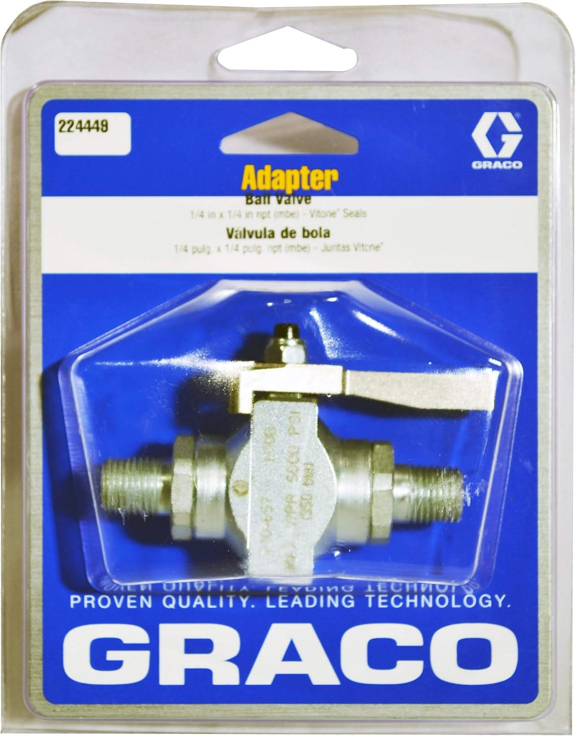 Graco 224449 1/4-Inch by 1/4-Inch Adapter Straight Ball Valve for Airless Paint Spray Guns