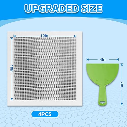 Miniatura 2 de Kit de reparación de parches de pared de tamaño mejorado, 4 piezas autoadhesivas de 10 pulgadas, kit de reparación de paneles de yeso de aluminio,