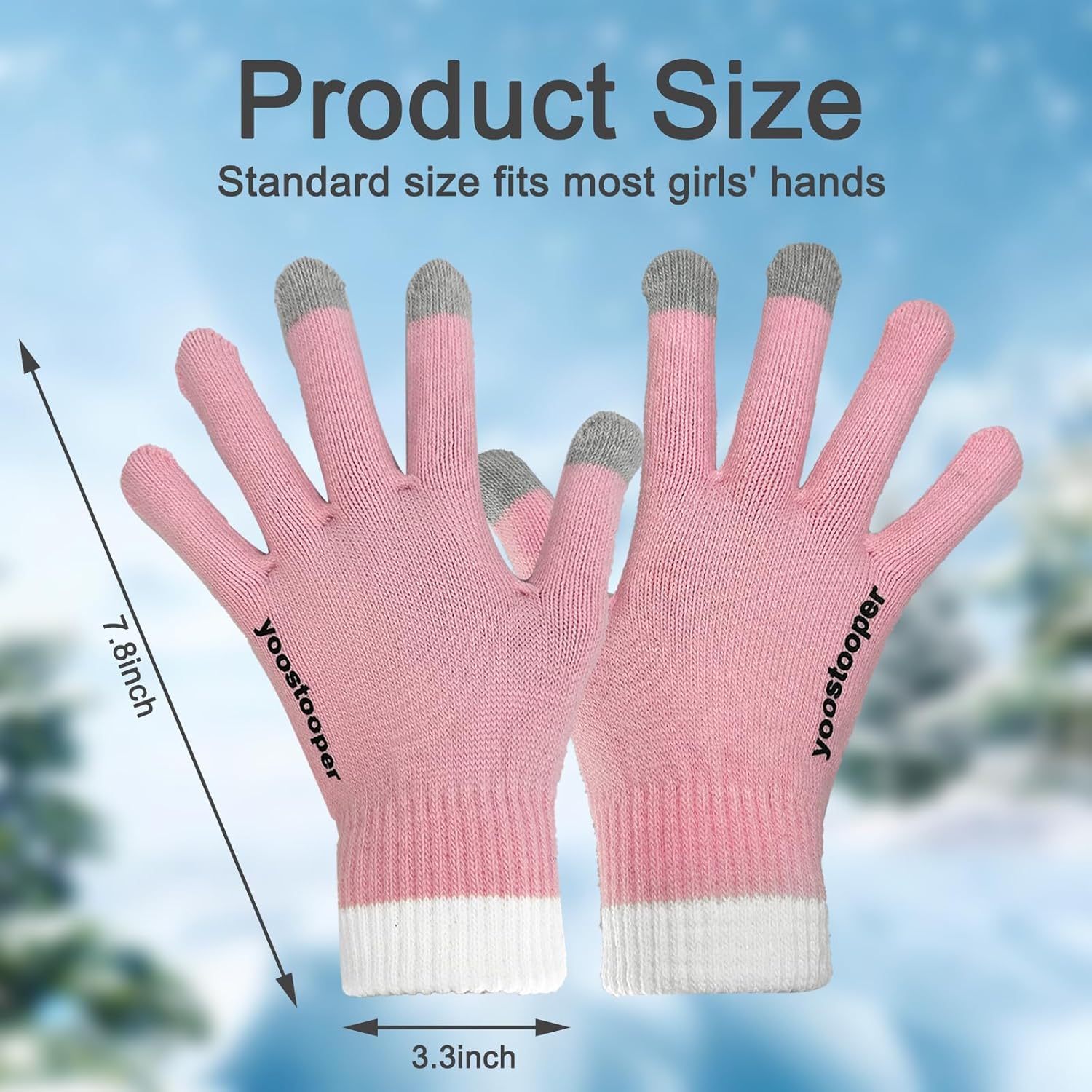 Womens Winter Gloves - Warm Soft Touchscreen Winter Gloves for Women in Cold Weather, Perfect for Running, Driving & Hiking