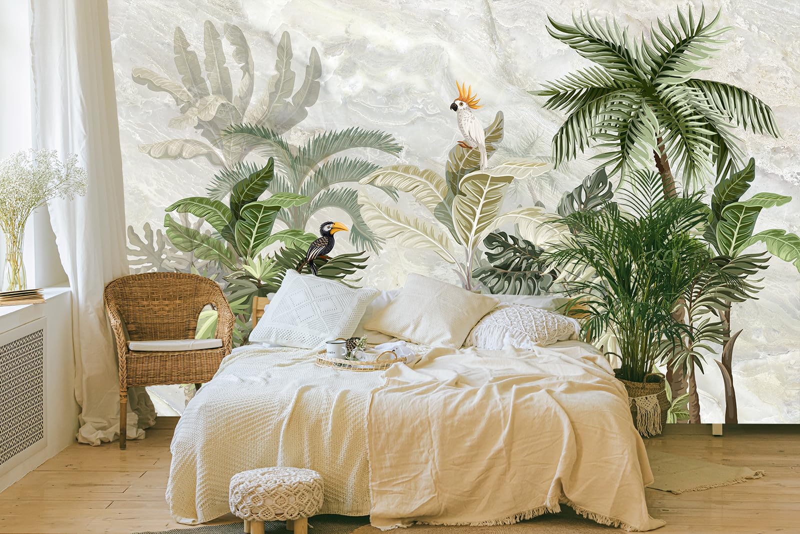 Papier Peint Panoramique Arbre de vie abstrait Poster Geant Mural 300x210 cm, pour Salon Chambre Chambre D'enfants Restaurant Décoration Murale