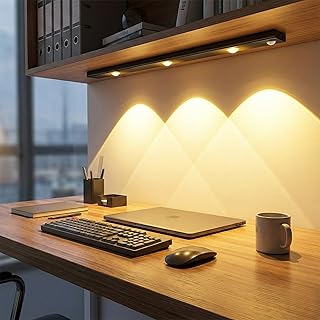 Hareket Sensörlü Ledli Gece Lambası, Parlaklık Ayarı Yapılabilir, 3000K-6000K, 3 Mod, Kablosuz, Merdiven Aydınlatması, USB...