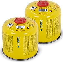 ZMC 2X Gaskartuschen 300g, Schraubkartusche 600ml mit Propan/Butan Gas, EN417 Eurogewinde 7/16", Ventilkartusche Gaskartusche passend für Gaskocher, Gasbrenner, Unkrautbrenner, Camping & Weber Grill