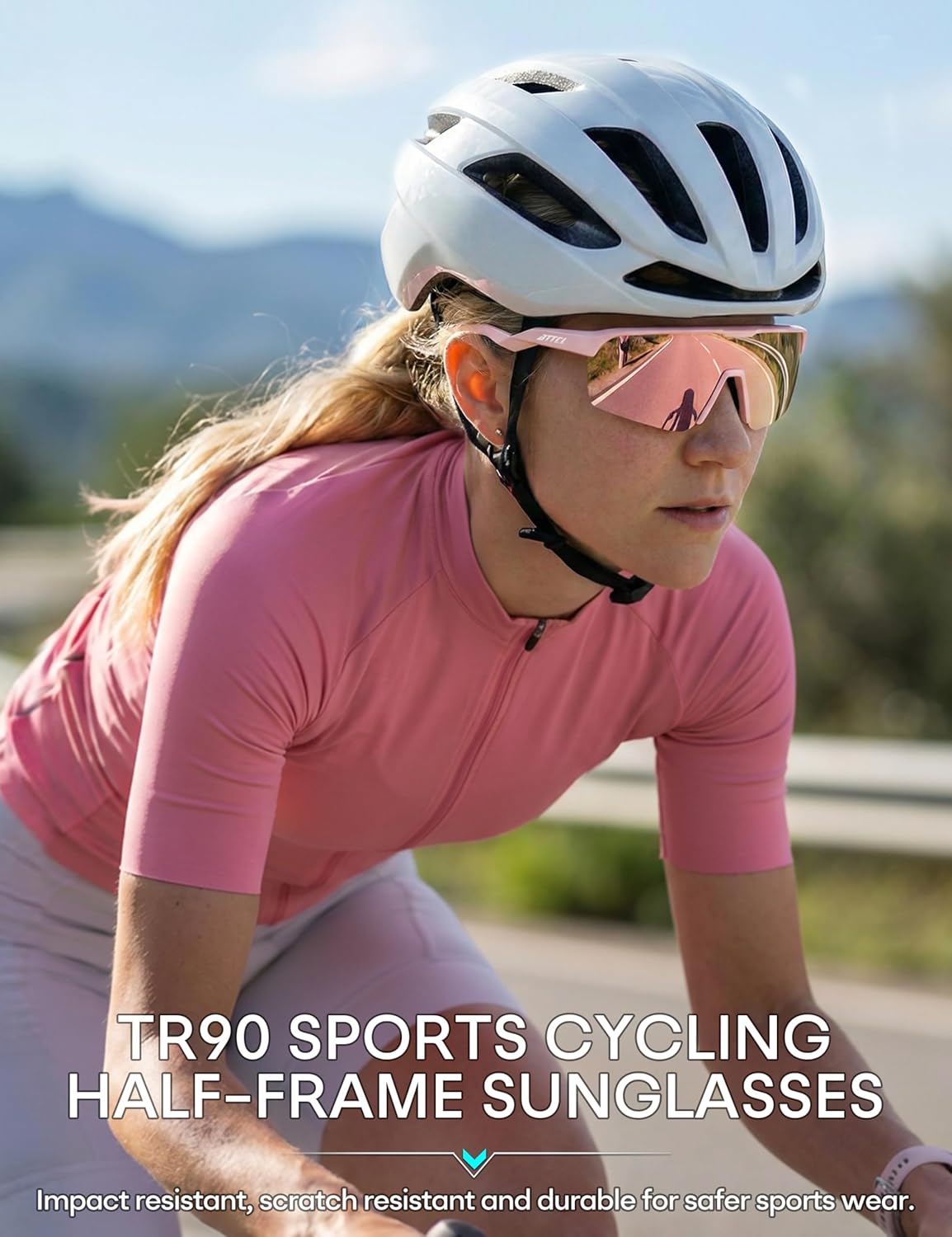 ATTCL Sports Sunglasses for Men Women: UV400 Protection Running Sunglasses Wrap Around Glasses for Cycling Baseball Fishing