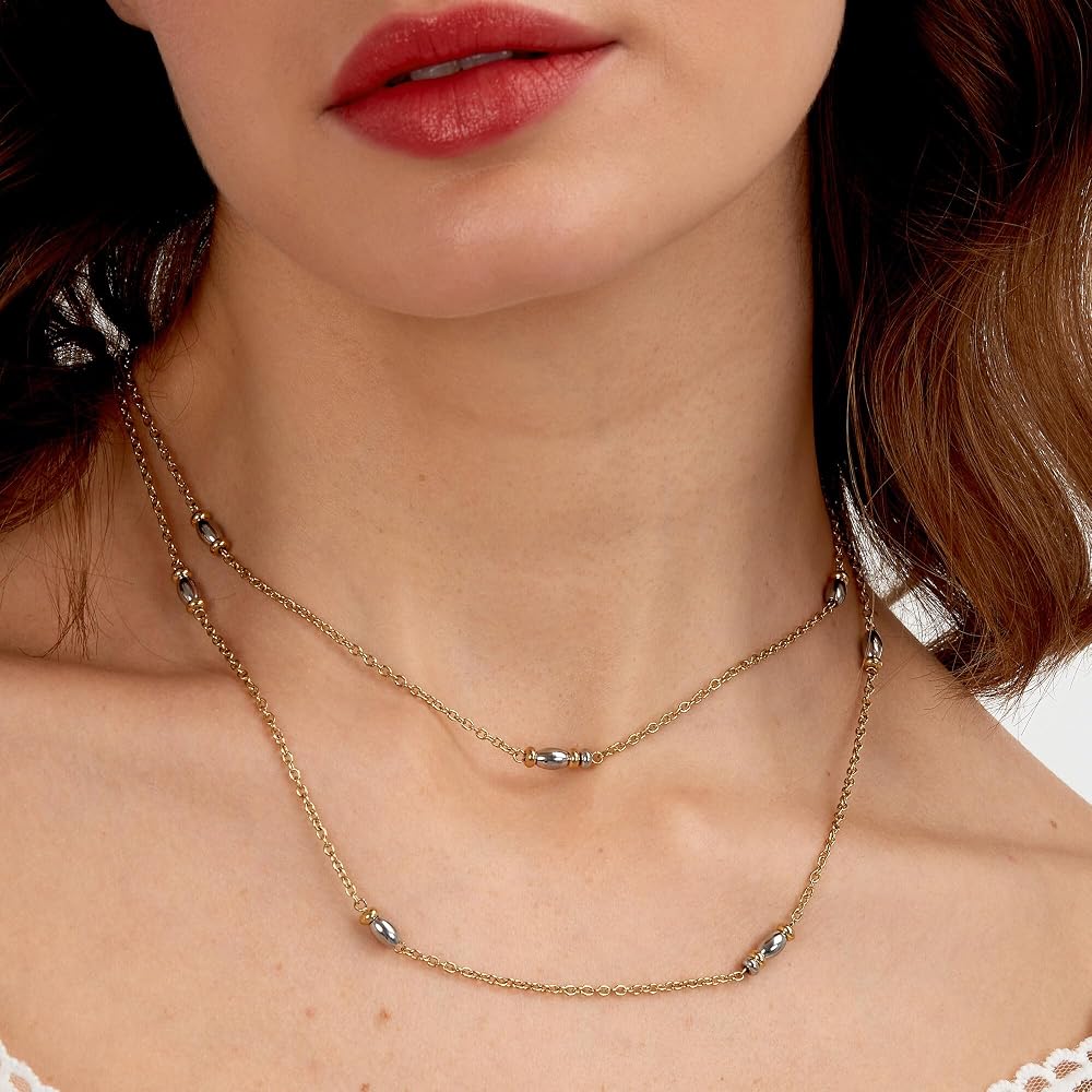 Morellato Collana Lunga Donna In Acciaio Con Perle: Collezione COLORI SUMMER, 90 Cm, Chiusura A Moschettone