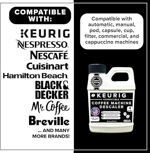 Miniatura 2 de Descalcificador de cafetera  1 año de suministro descalcificador concentrado para Keurig  Limpiador de cafetera de 16 onzas para Breville,