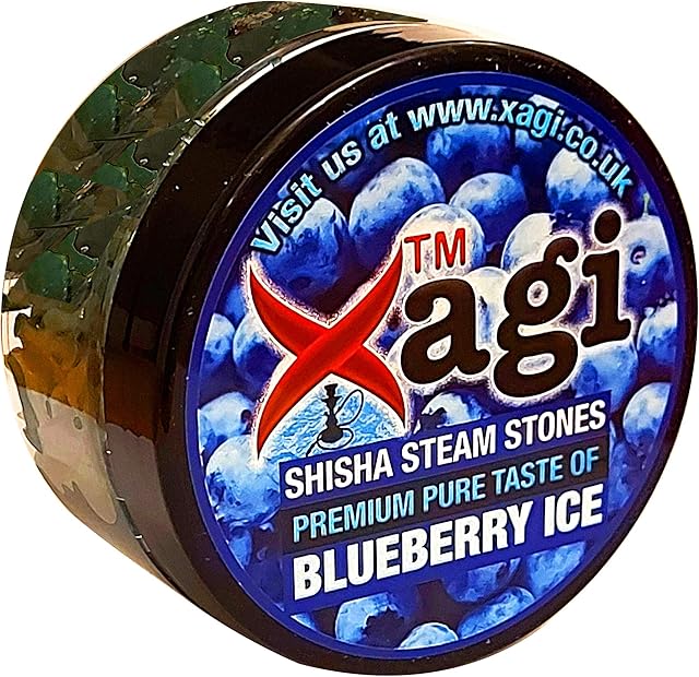 Xagi Blueberry ice Shisha Flavour Hookah Flavour Nicotine-Free Non-Tobacco Shisha Steam Stones 100g