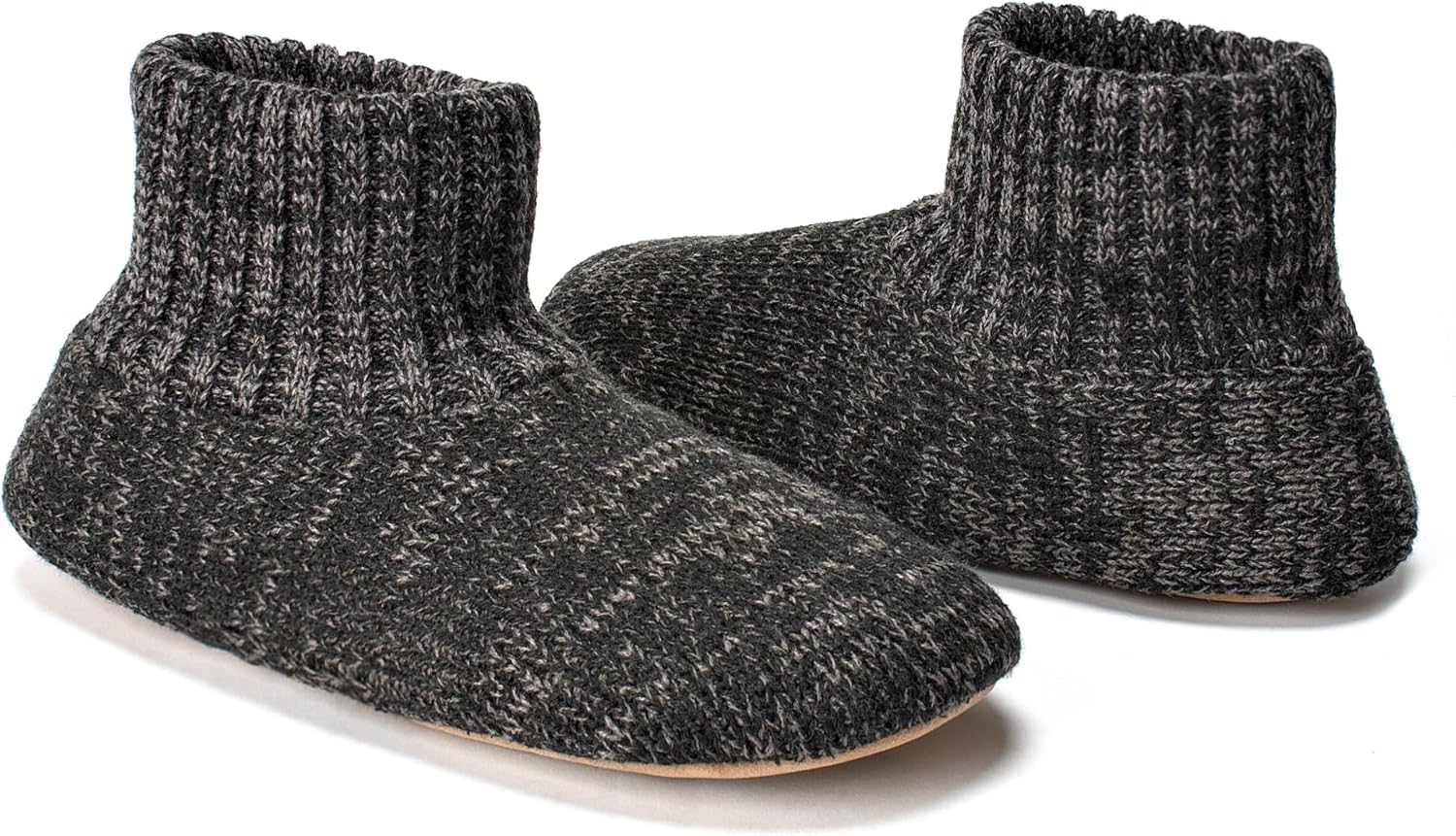 cosyone1997 Men's Slipper Socks, Winter Cable Knit Non-Skid Warm Slipper Socks, Cozy Soft Indoor Socks with Fluffy Sherpa Lined