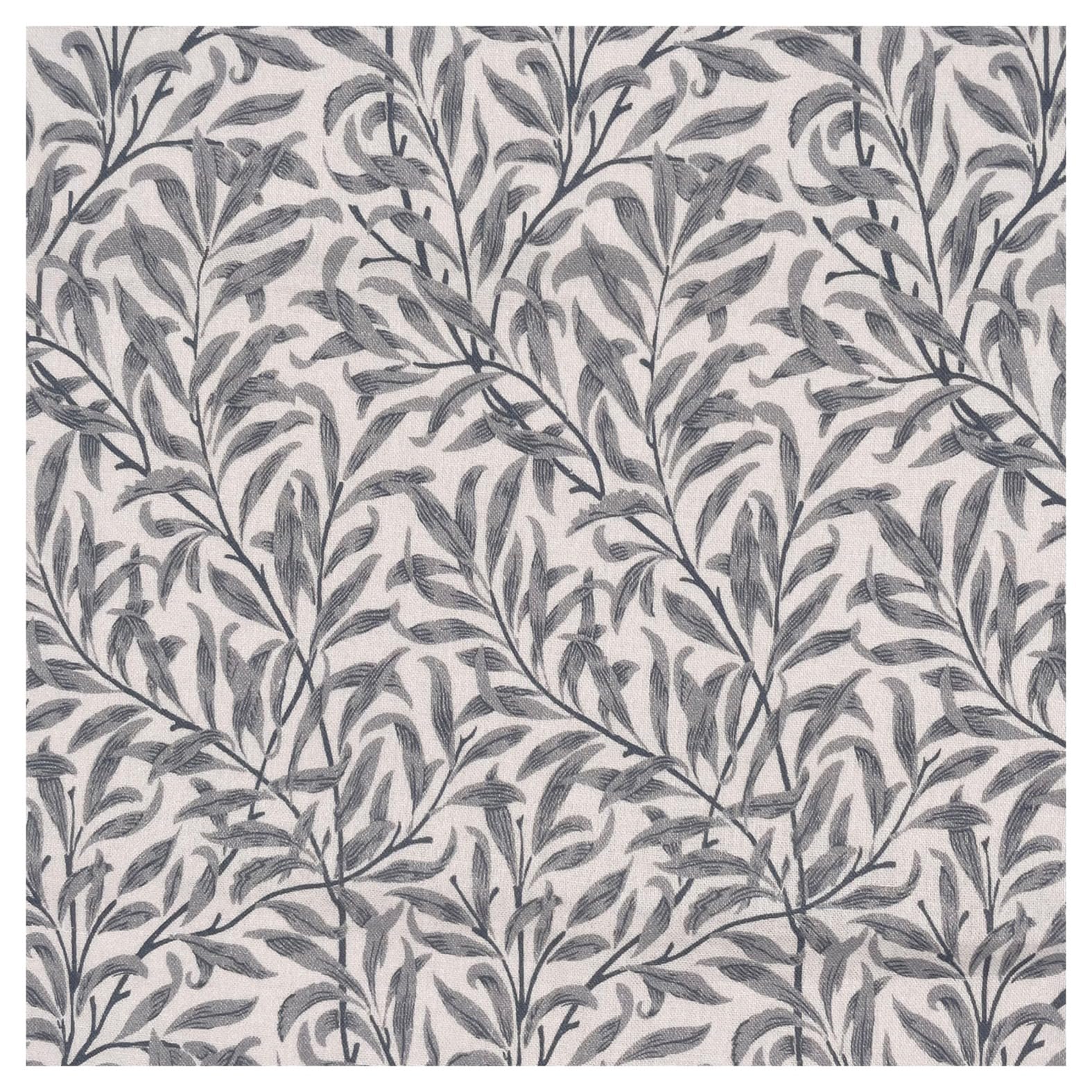 TheFabricTrade 100% Cotton Fabric Digital Printed Material William Morris Willow Bough Silver Classic Design - Ideal for Arts & Crafts, Sewing, Quilting - 3 Metre (300cm x 140cm)