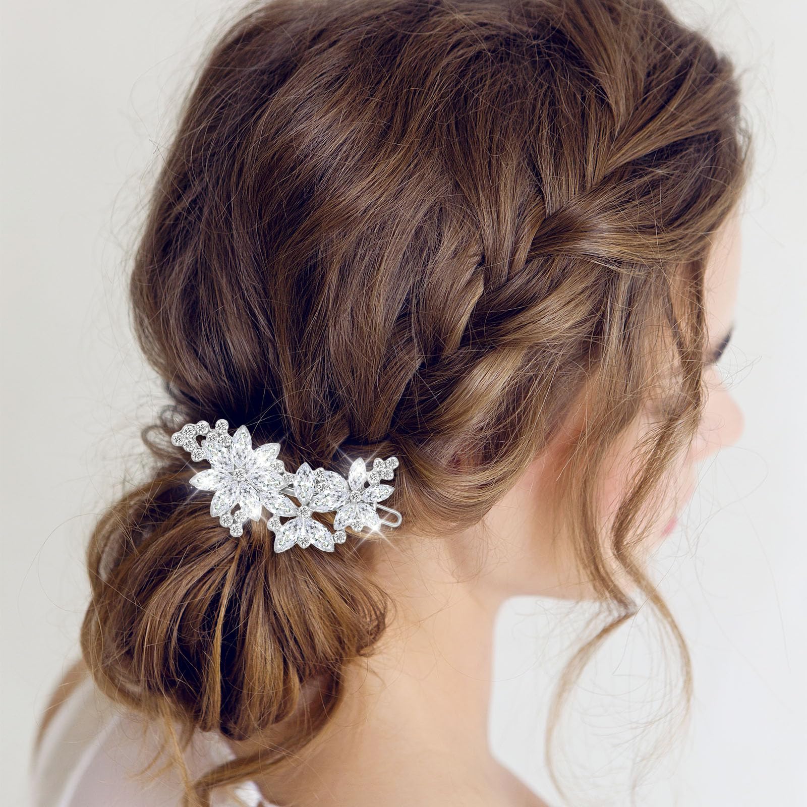 HAOTIAN-X - Fermagli per capelli da sposa con perle dorate, 23 pezzi di