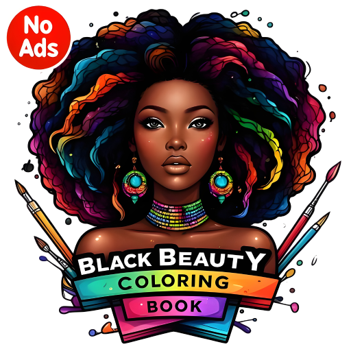 Black Beauty Coloring Book: Fun & Relaxing Coloring App for Kids, Adults & Teens with Stunning Designs (NO ADS)