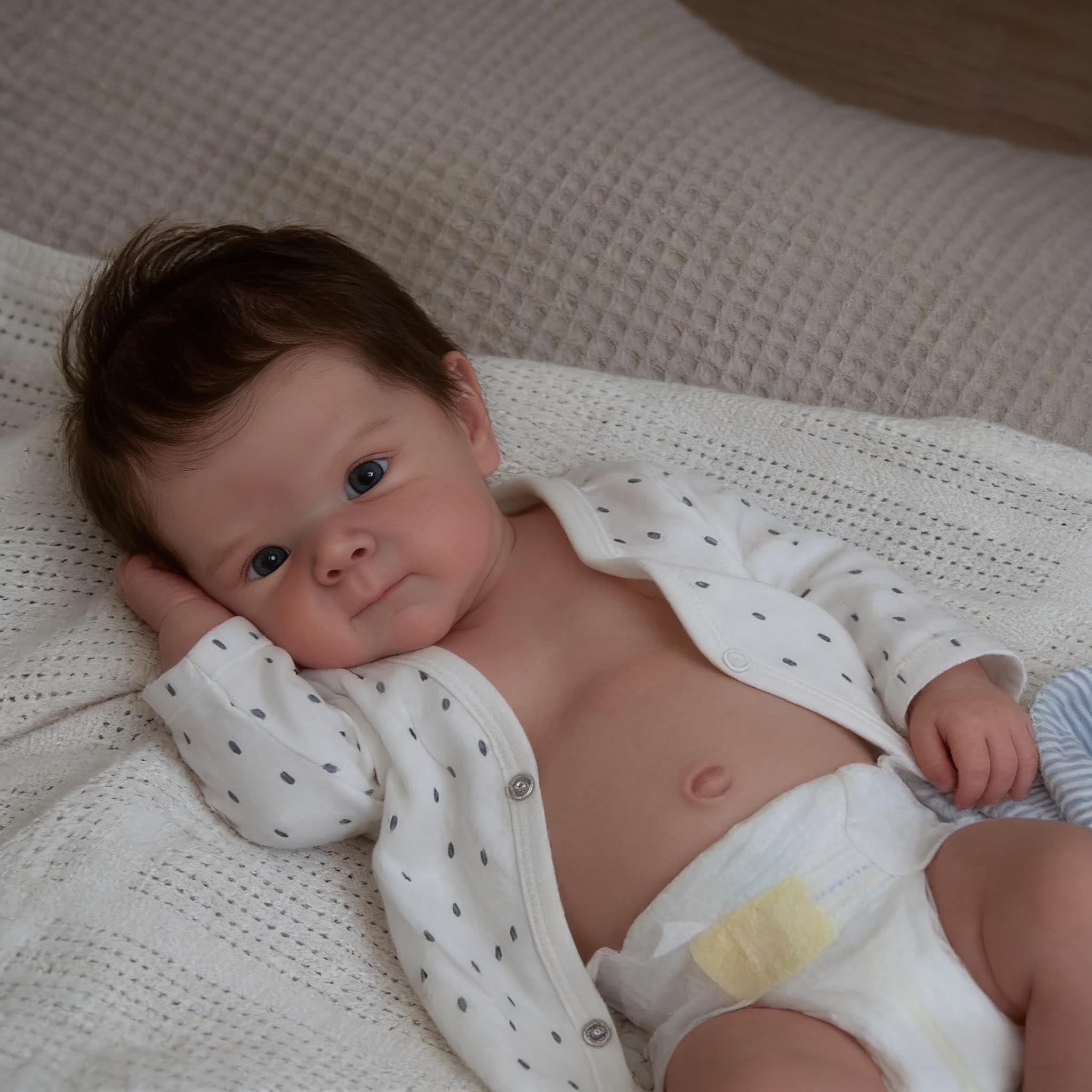 RXDOLL Reborn Boy Dolls Silicone Full Body Vinyl 18 In 45CM Realistic Reborn Baby Dolls Boys Anatomically Correct Baby Doll Lifelike Baby Dolls for Kids Age 3+