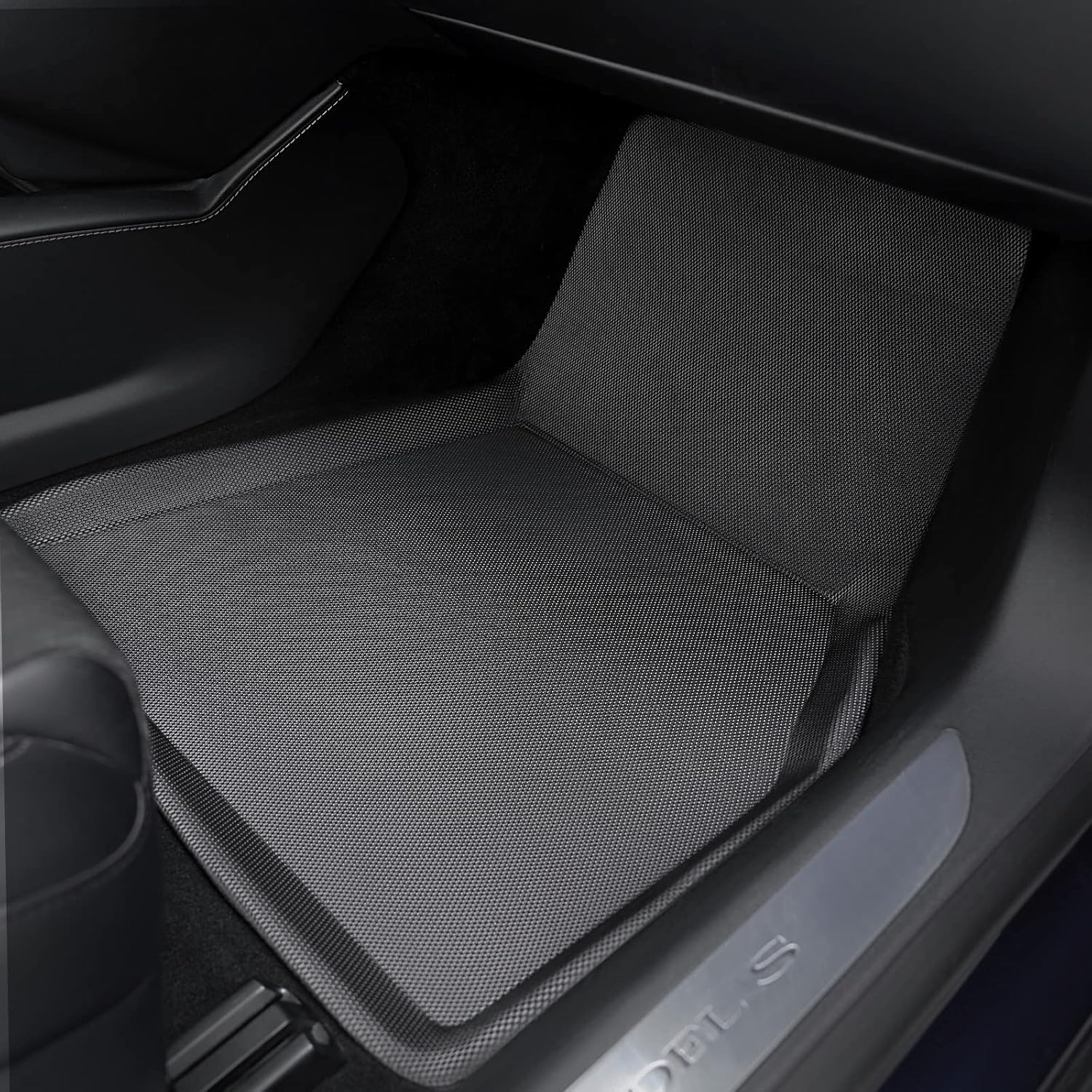 Taptes Vloermatten voor Tesla Model S 2019, 2018, 2017, 2016, 2015. Premium All Weather antislip waterdichte vloermatten, interieuraccessoires voor de auto. Compatibel met Model S 2015-2019, set van 3