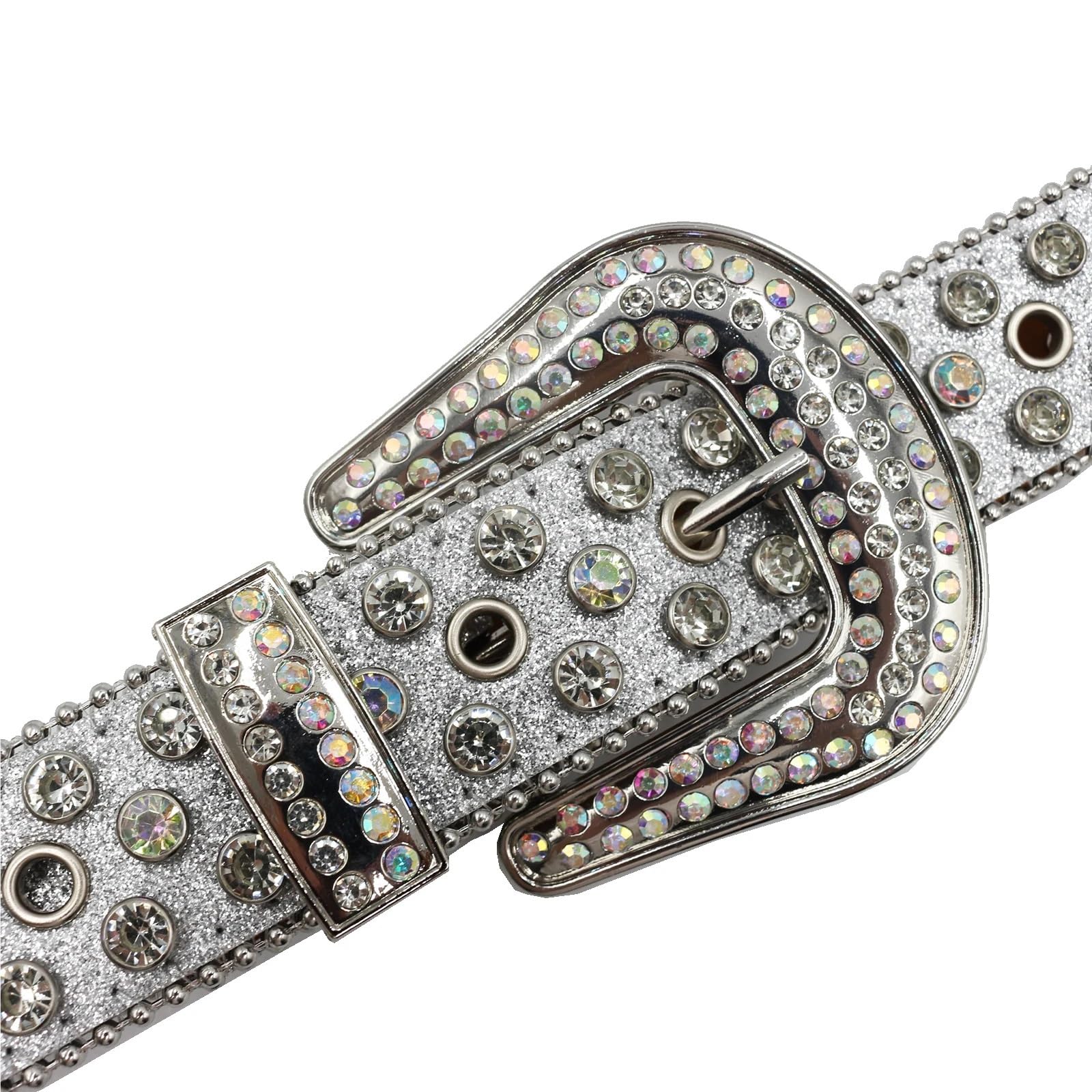 Cinturones Mujer De diamantes De imitación cinturones De lujo con tachuelas De cristal con hebilla Cinto