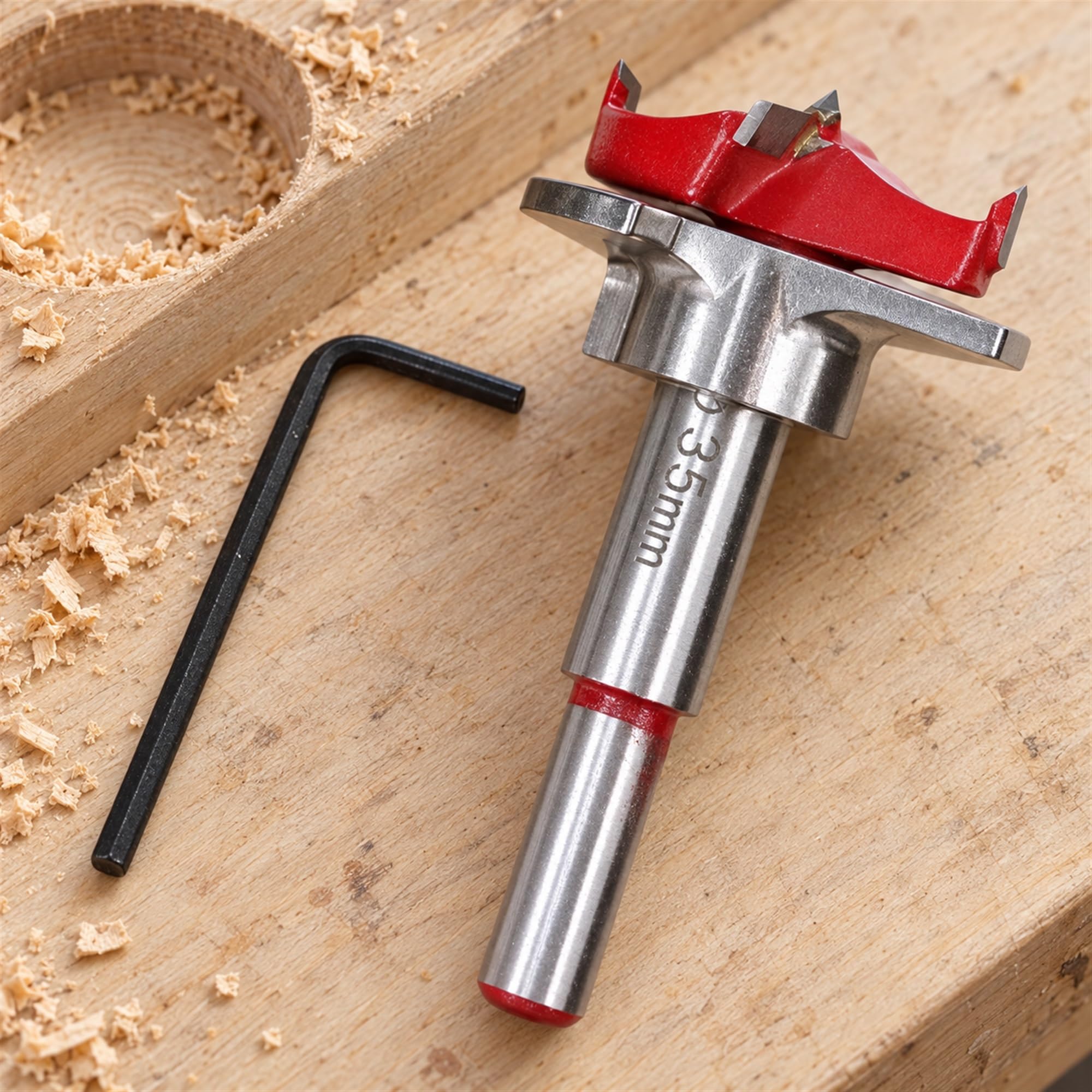 Carbide Wood Boring Bit for Cabinet and Furniture Hole Making, Woodworking Accessory for DIY Assembly Projects