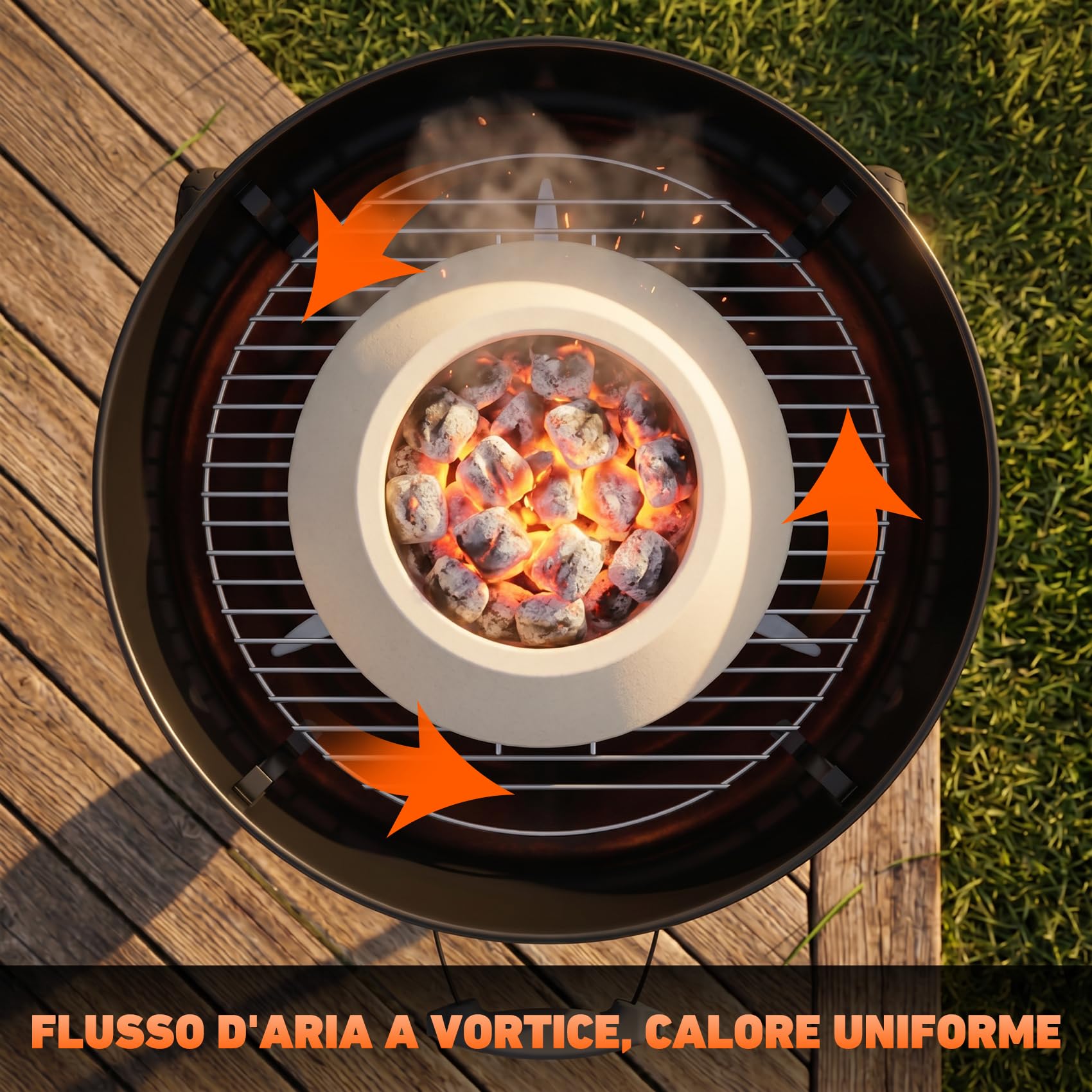 onlyfire Cestello per Carbonella per Barbecue Weber 57/67 CM Kettle