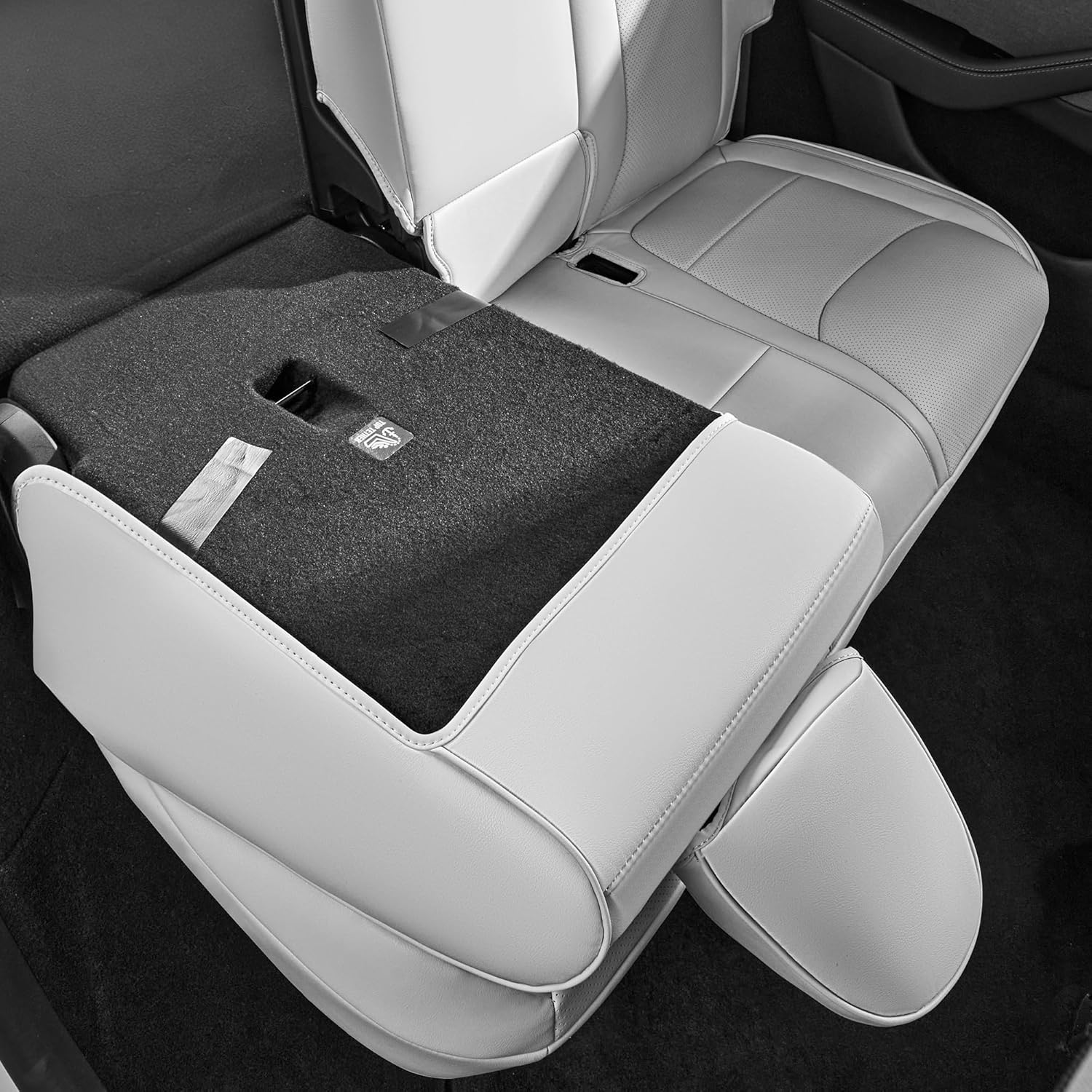 Seat Cover for Tesla Model Y Juniper 2025 2026 Custom Fit Leather Seat Cover Full Set Compatible Airbag Seat Cushion Cover (Model Y Gray-25-26)