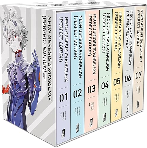 Neon Genesis Evangelion – Perfect Edition, Bände 1-7 im Sammelschuber mit Extras: Neue Edition in 7 Sammelbänden des Mecha-Klassikers - Paperback
