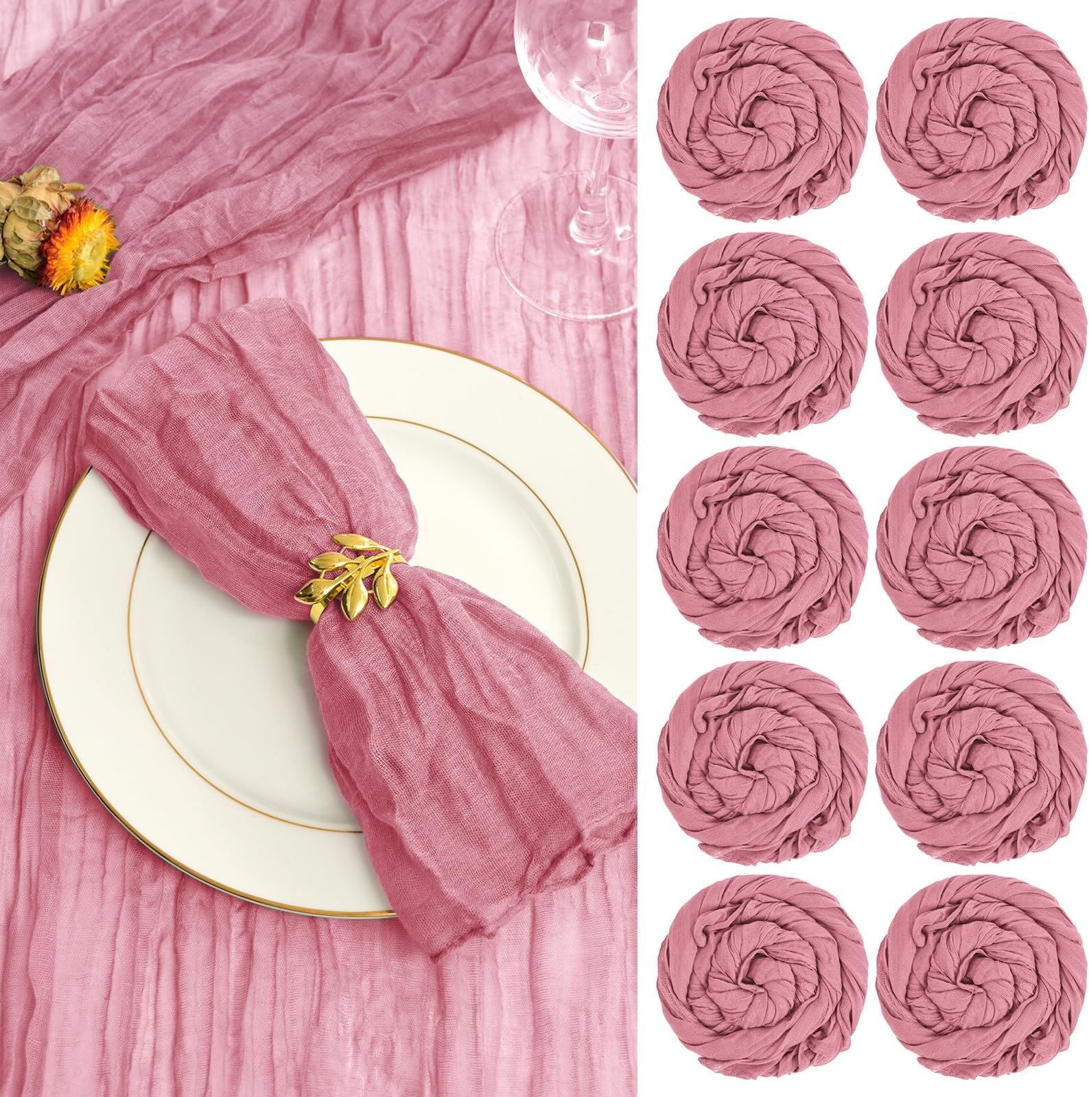 Amazon.com: Gauze Cheesecloth Napkins Set of 42, 20 x 20 Inch Rustic