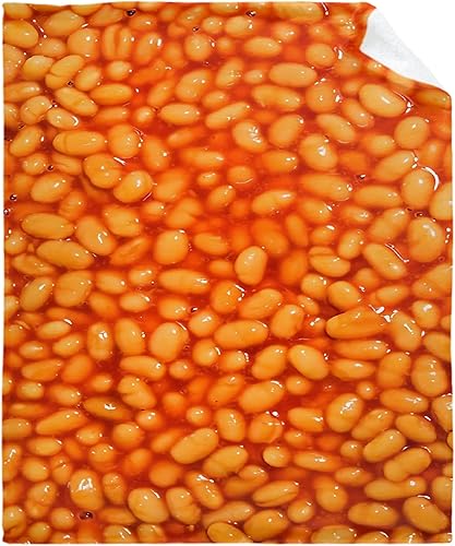 Manta de comida de frijoles horneados manta de forro polar de franela súper suave para regalos colcha de ropa de cama para decoración del hogar para