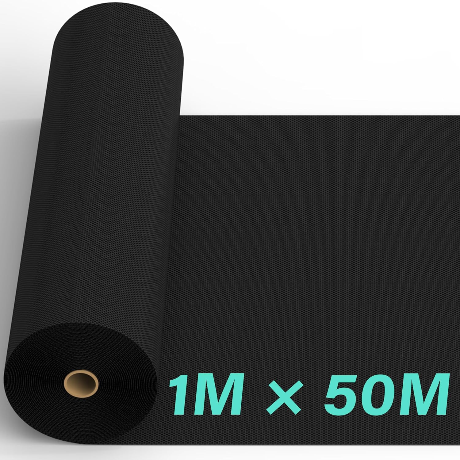 1mx50m Non-woven Weed Control Membrane 100 GSM Garden Weed Barrier Fabric Weed Suppressant UV Stabilised Membrane Breathable Customisable Garden Membrane Roll for Pathways Flower Beds Vegetable