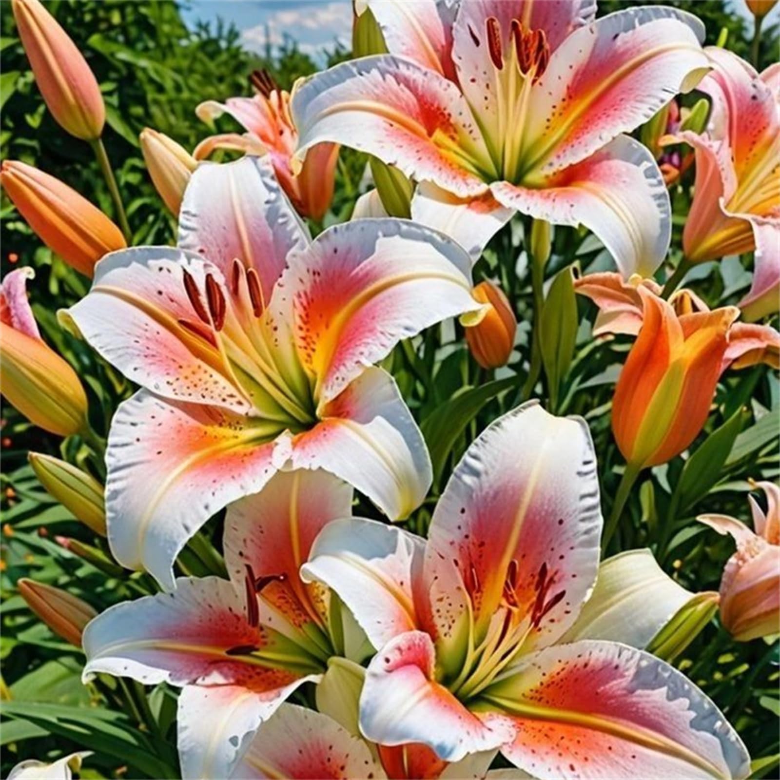 Ready to Plant Perennial Lily Bulbs, Multiple Vibrant Colours for Stunning Garden Display-2bulbs-A