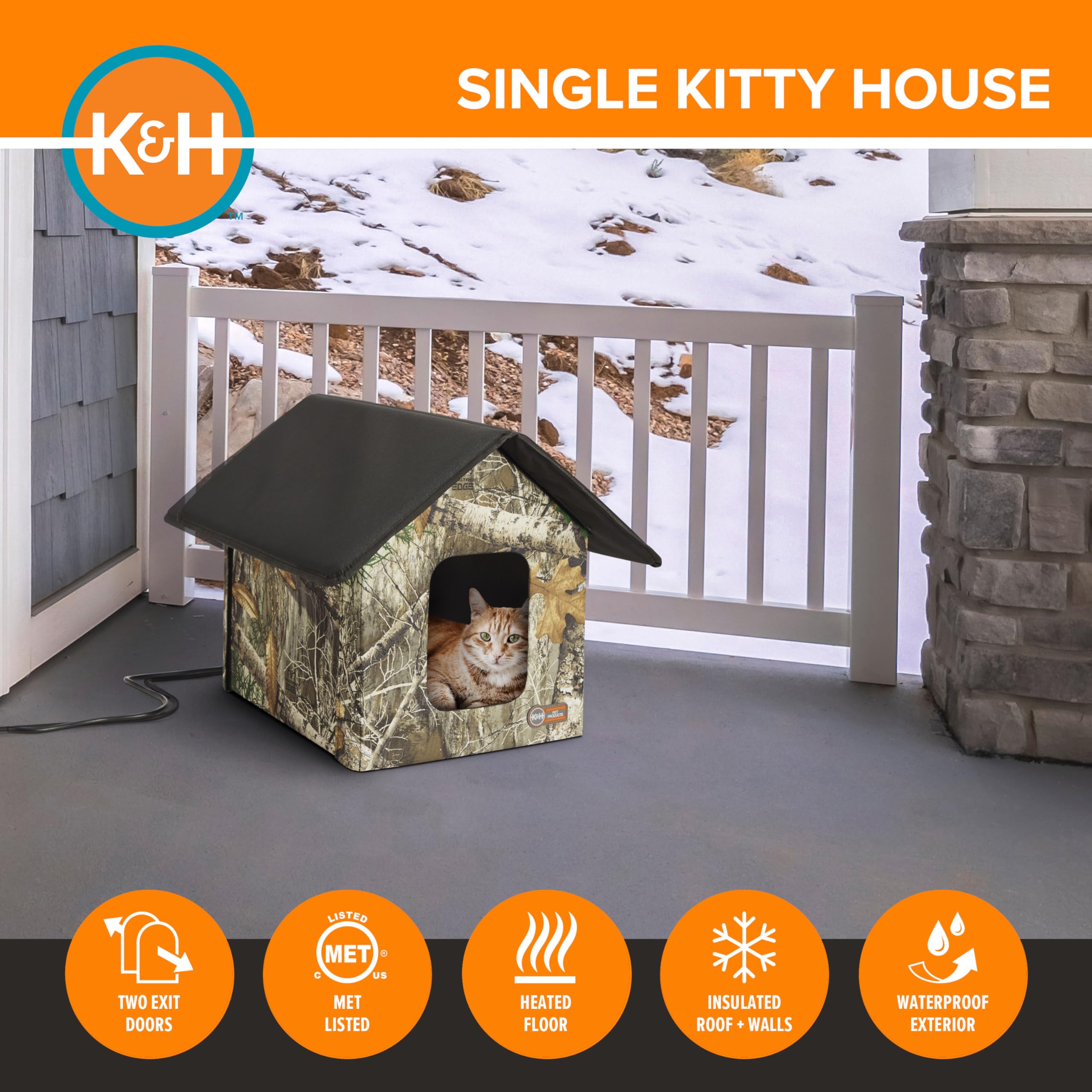 Outdoor Two-Story Kitty House With Dining Room - (Heated & Unheated) - K&H Pet Products 2 thumbnail image